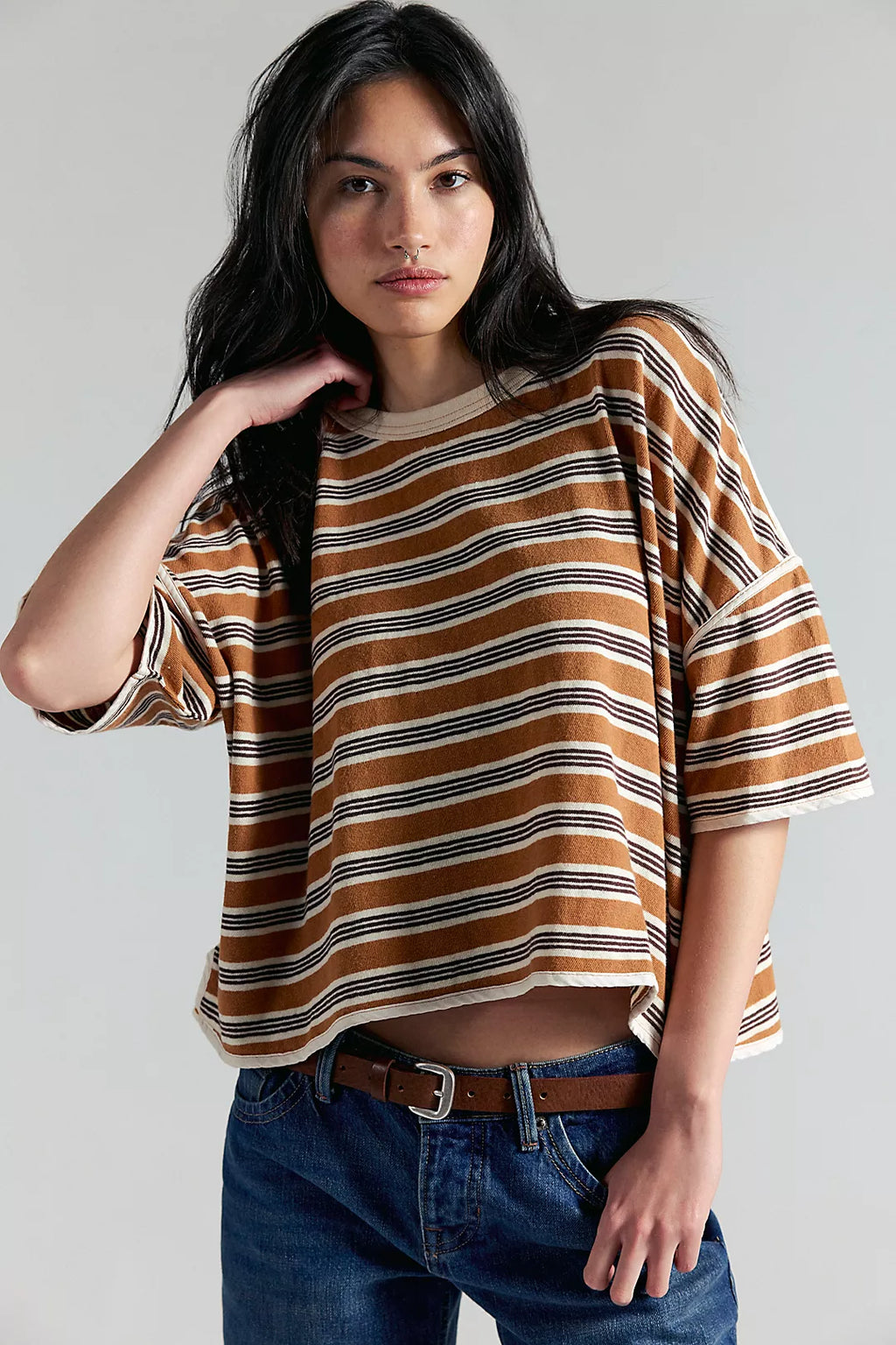 Free People- We The Free Clean Rugby Tee