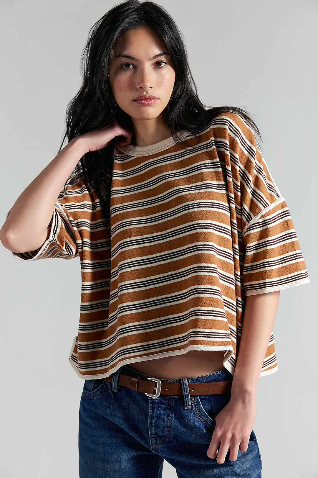 Free People- We The Free Clean Rugby Tee