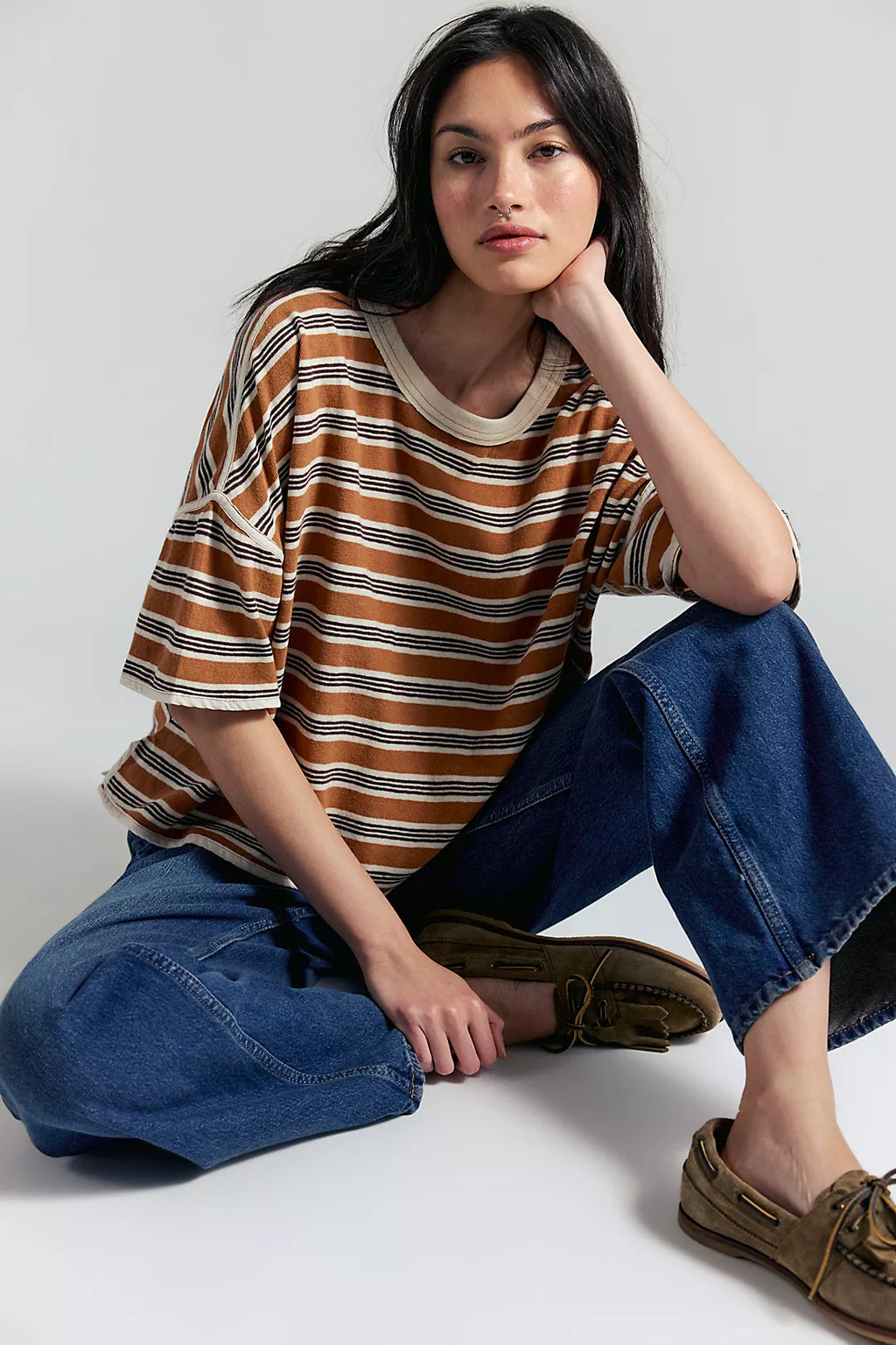 Free People- We The Free Clean Rugby Tee