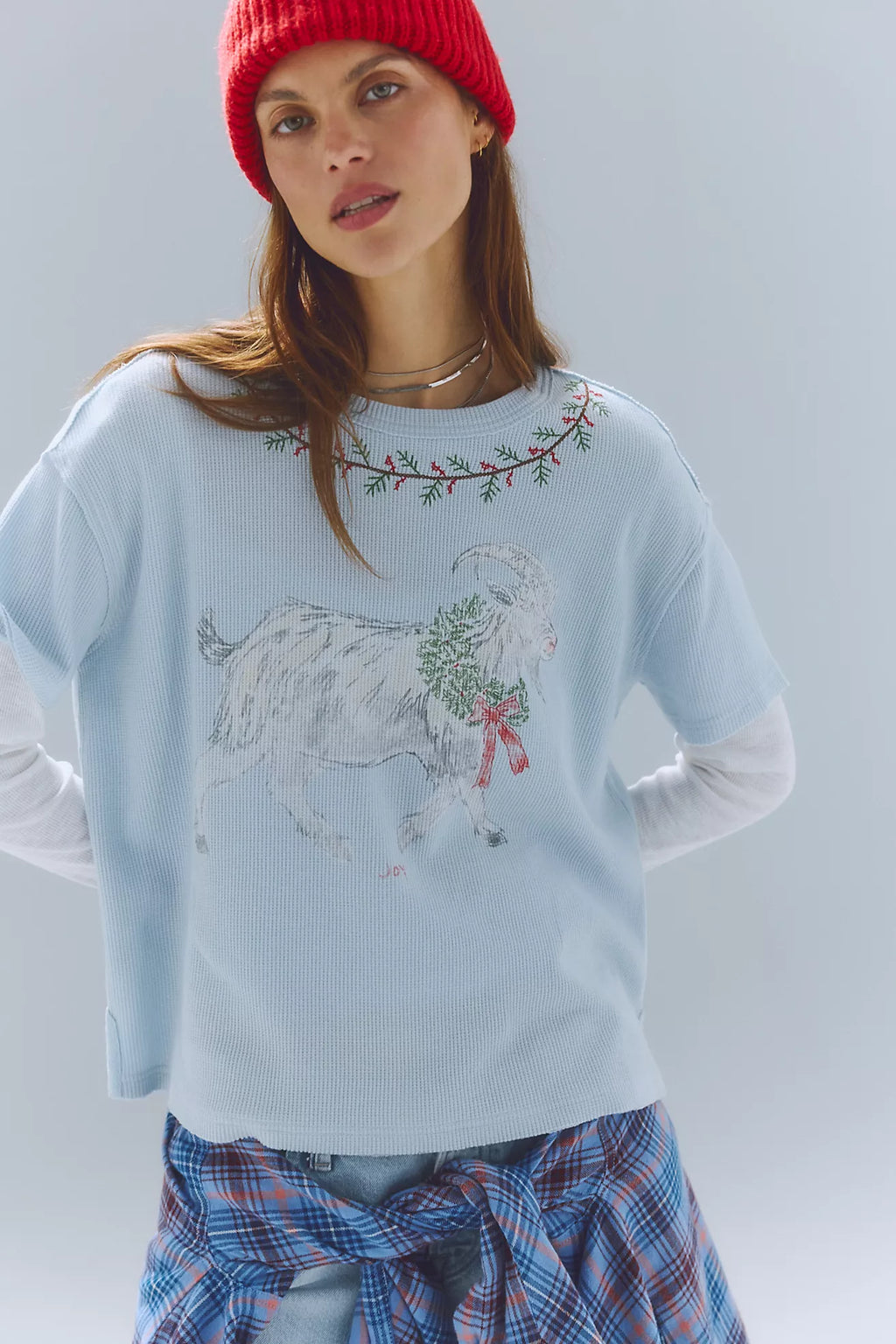 Free People- We The Free Merry Meowy Tee