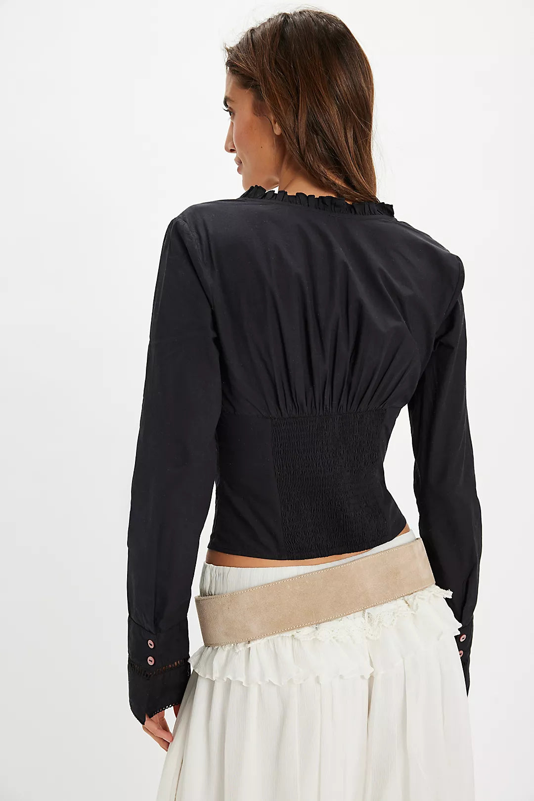Free People- Frankie Corset Long Sleeve Top