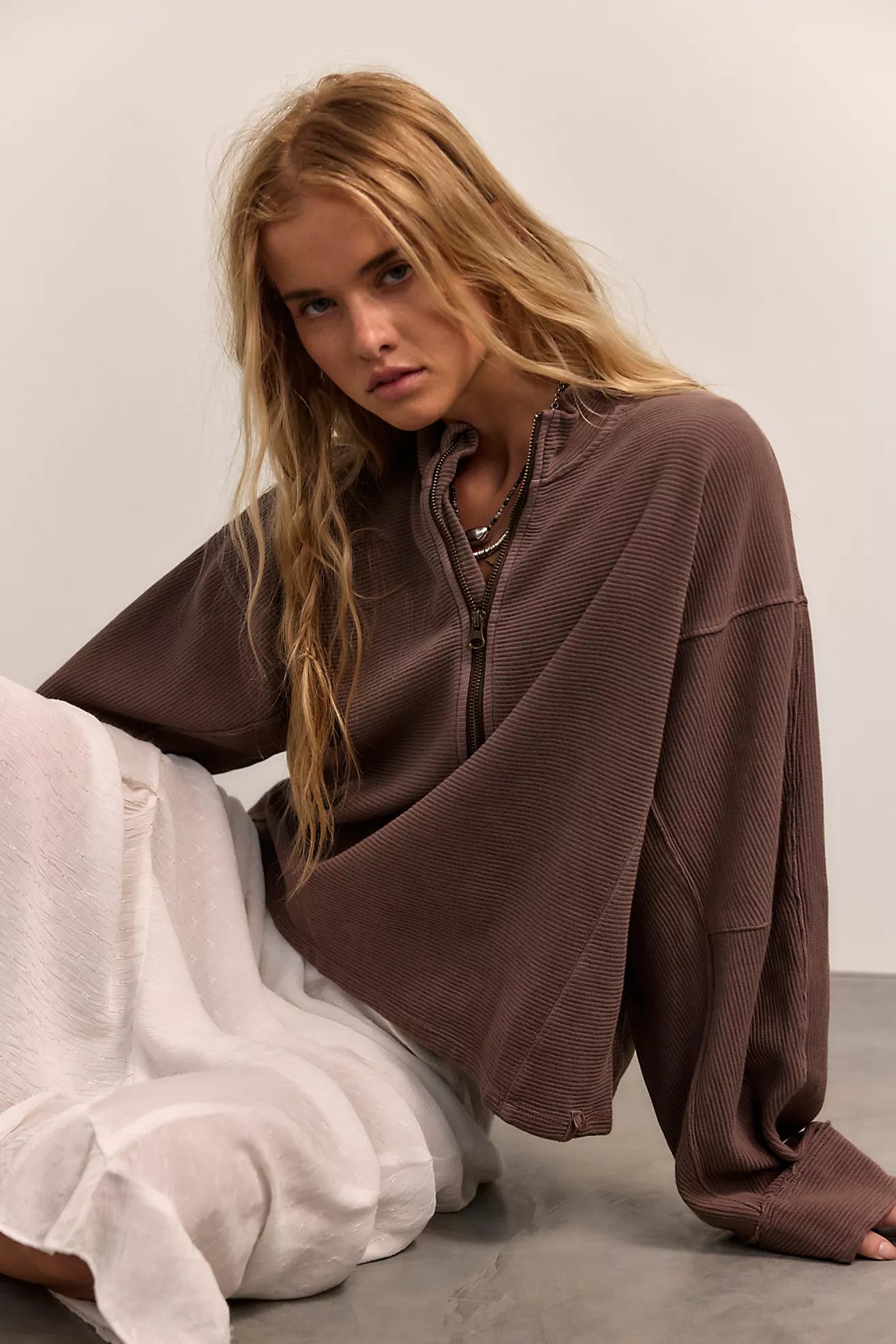 Free People- We The Free Celeste Quarter Zip