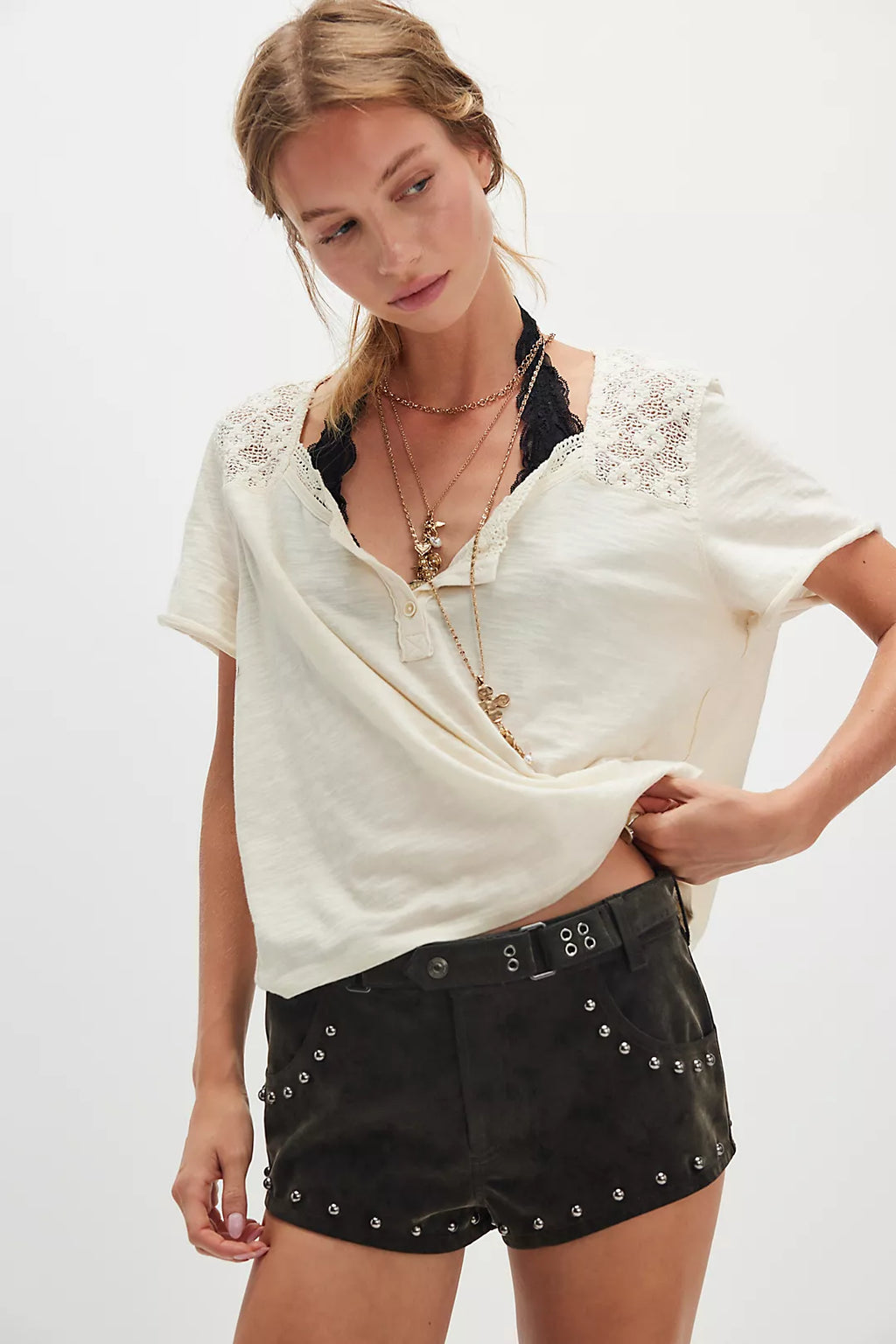 Free People- Heirloom Henley Shirt