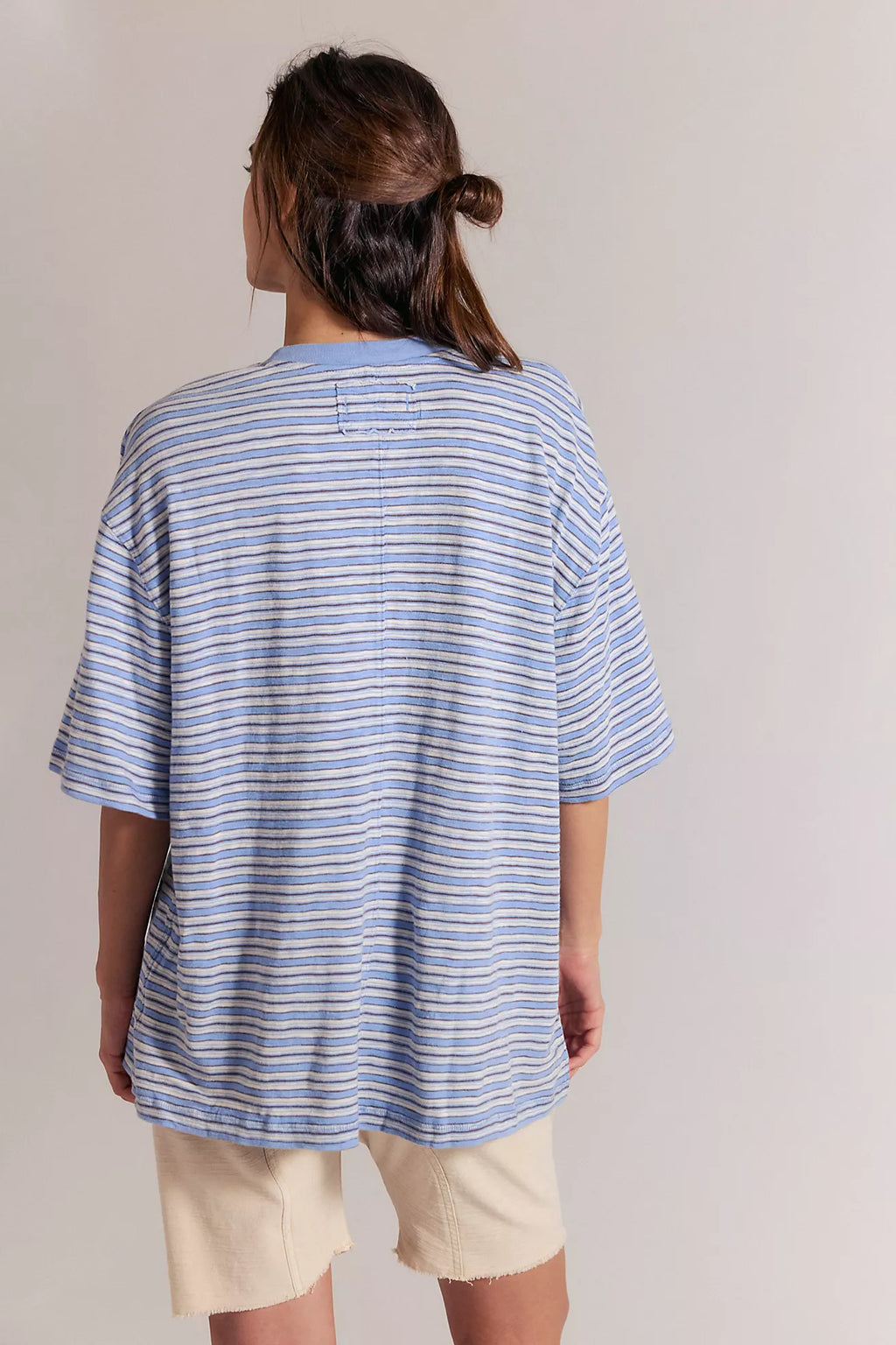 Free People- We The Free All Love Striped Pocket Tee