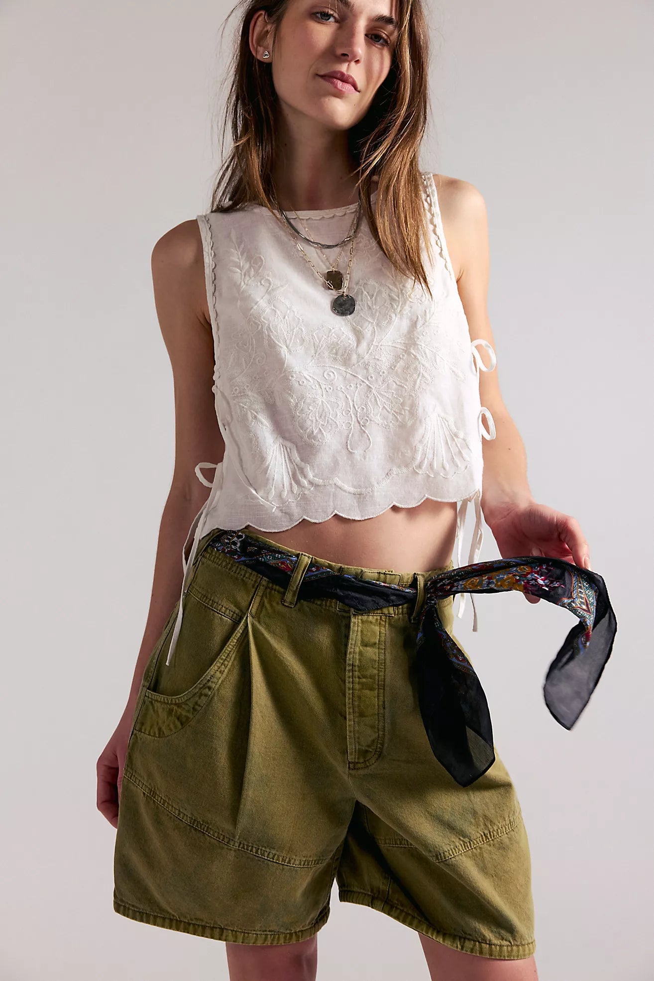 Free People- Wild Rebel Barrel Shorts