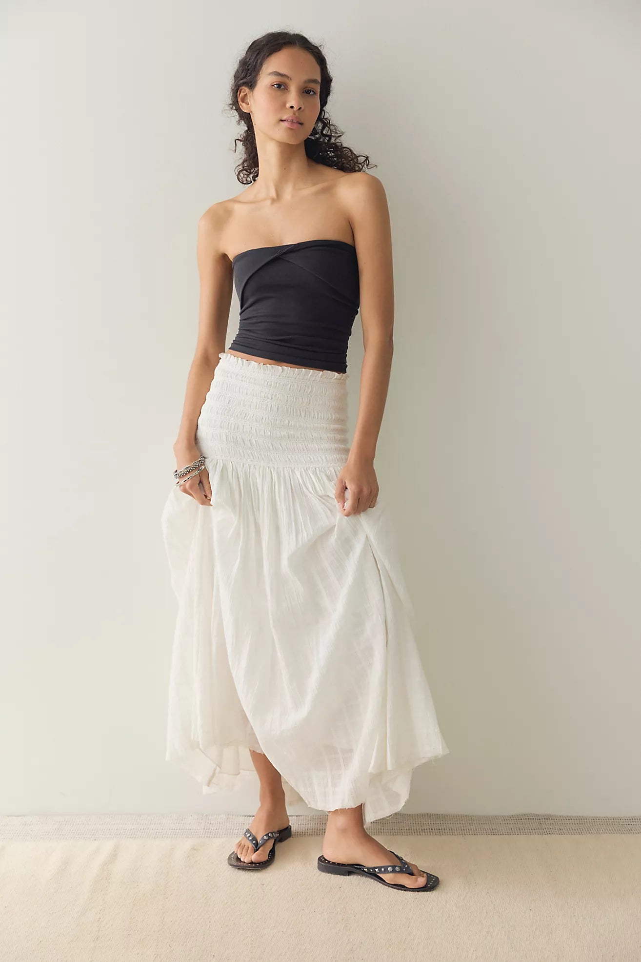 Free People- Raven Solid Convertible Maxi Skirt