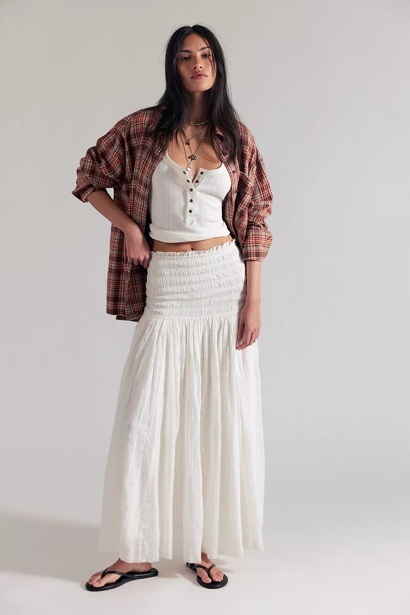 Free People- Raven Solid Convertible Maxi Skirt