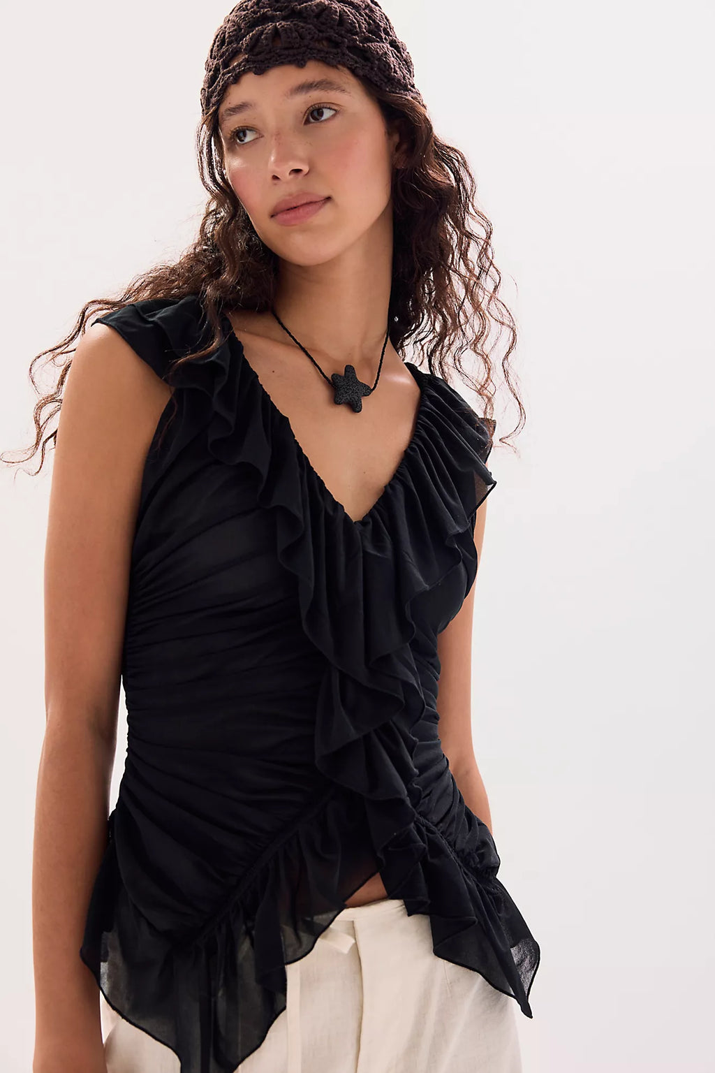 Free People- Blythe Ruffle Top