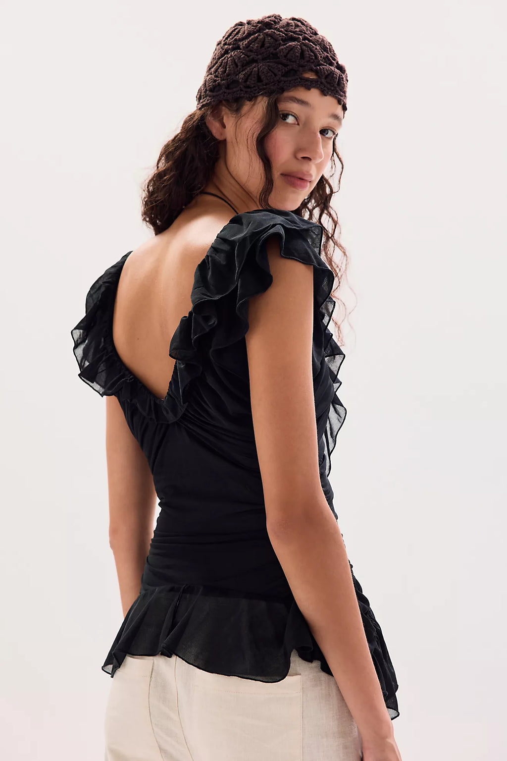 Free People- Blythe Ruffle Top