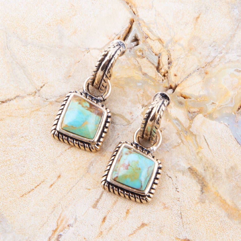 Barse Jewelry- Roped Around Turquoise Earrings