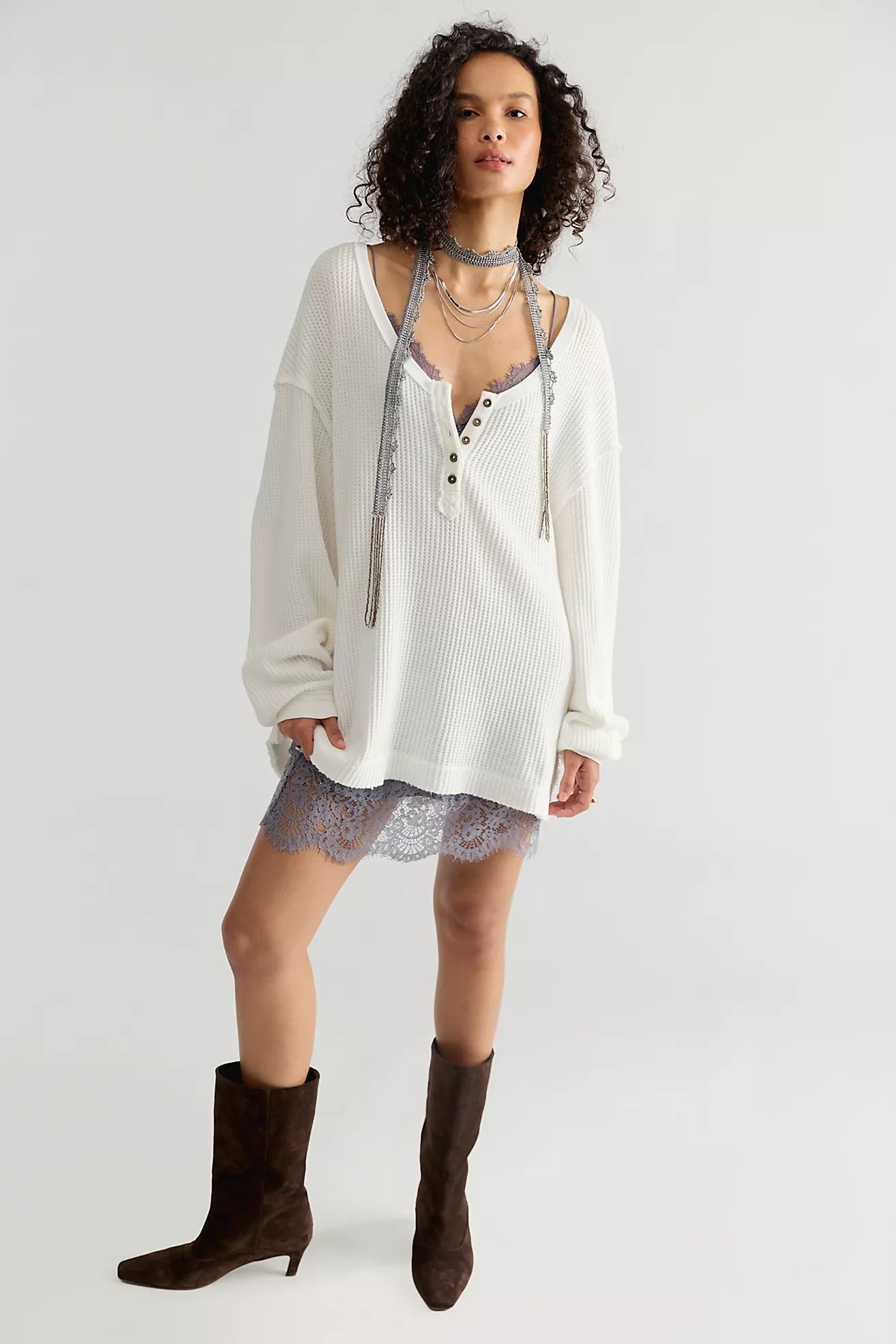 Free Peopel- We The Free Montreal Oversized Thermal Henley