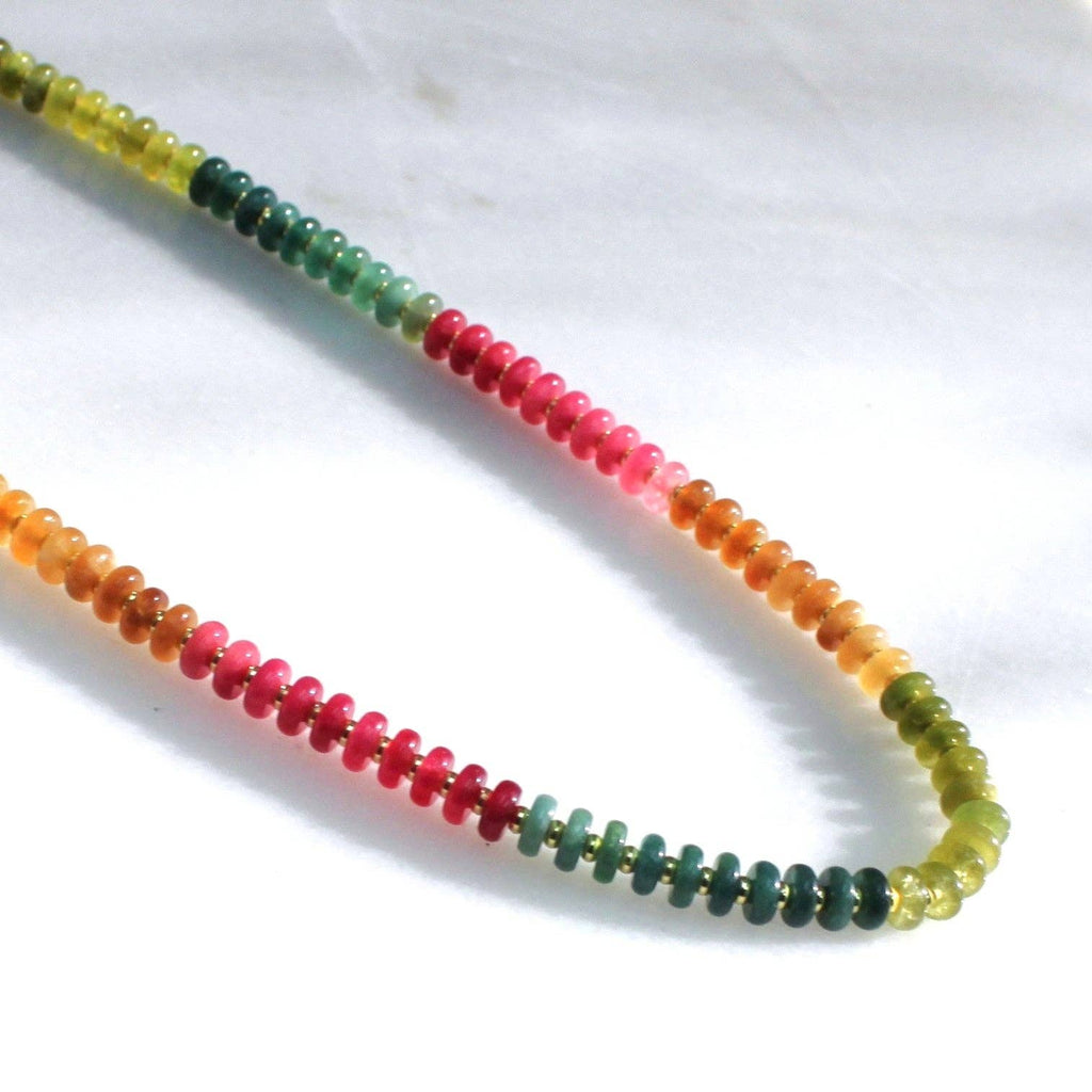 The Silver Wren- Desert Hues Beaded Necklace