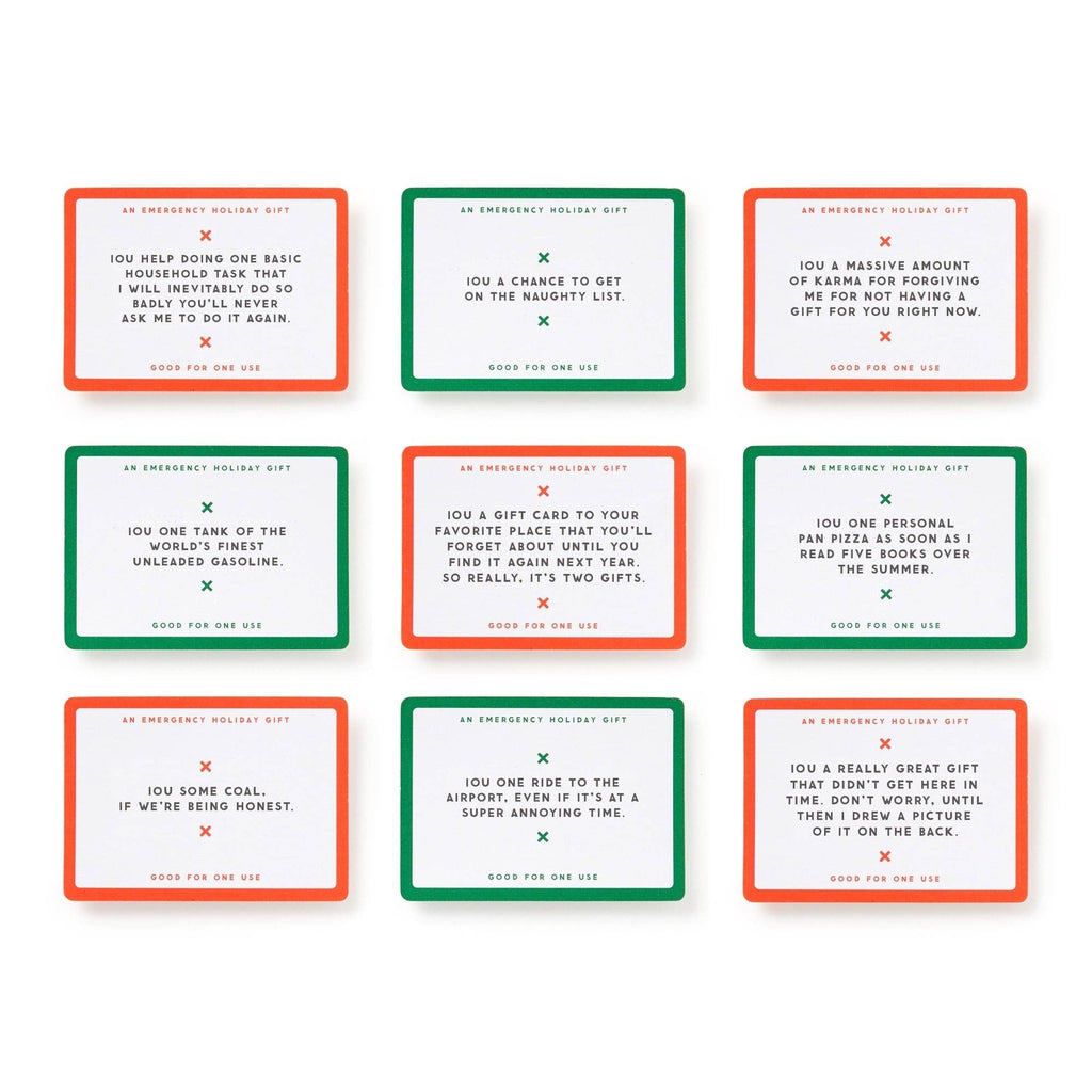 Brass Monkey- Emergency Holiday IOUs Card Set