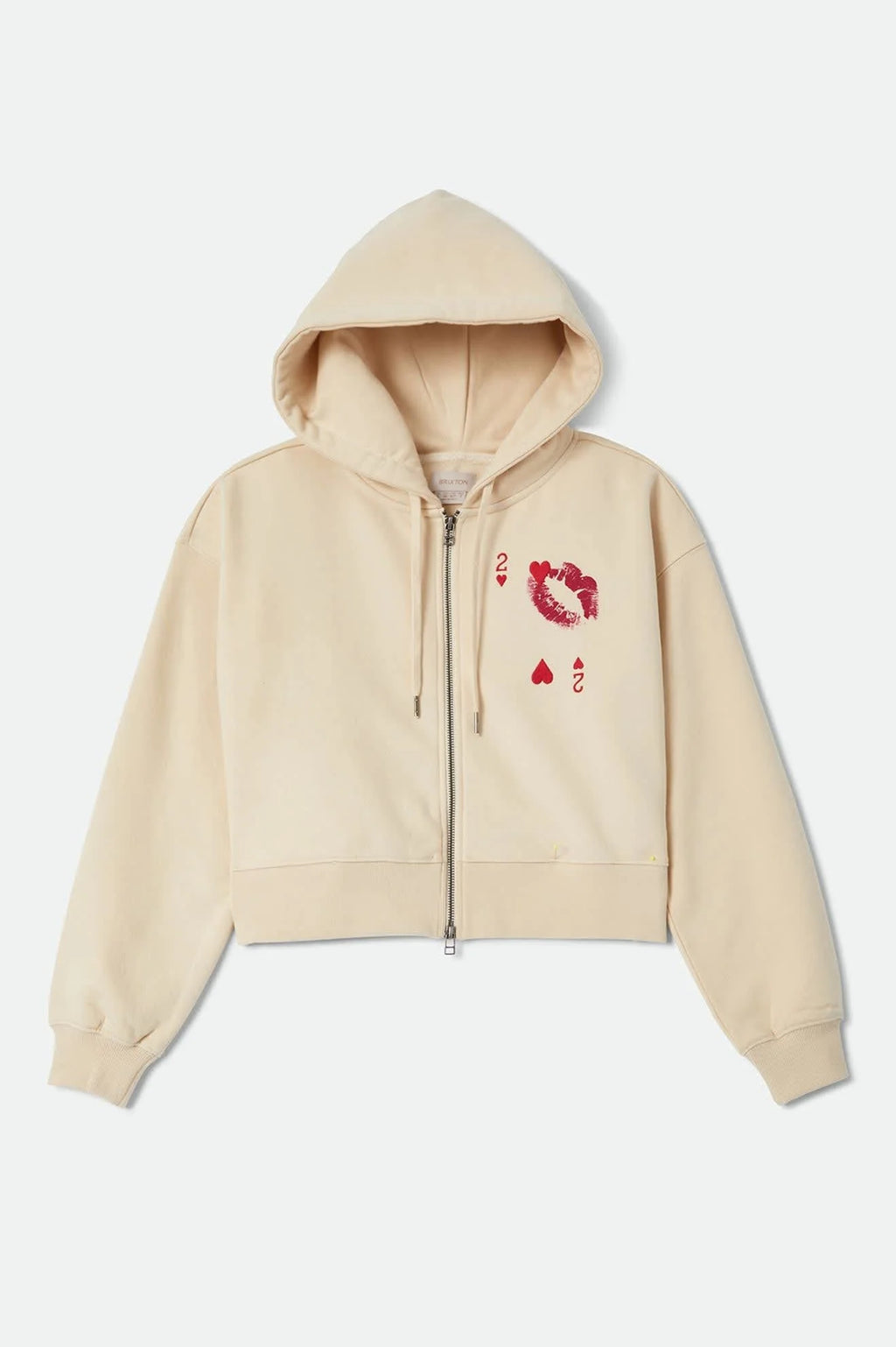 Brixton- Kissing Hearts Zip Hood