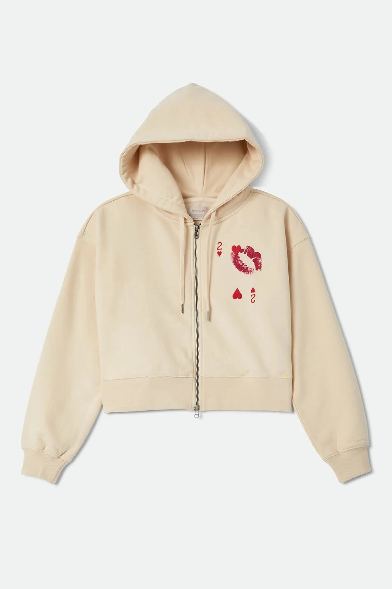 Brixton- Kissing Hearts Zip Hood
