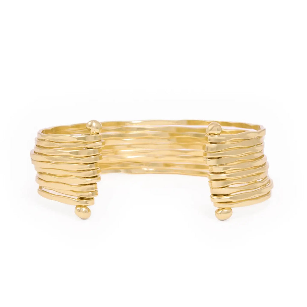 Ink + Alloy- Louisa Multi Strand Cuff Brass