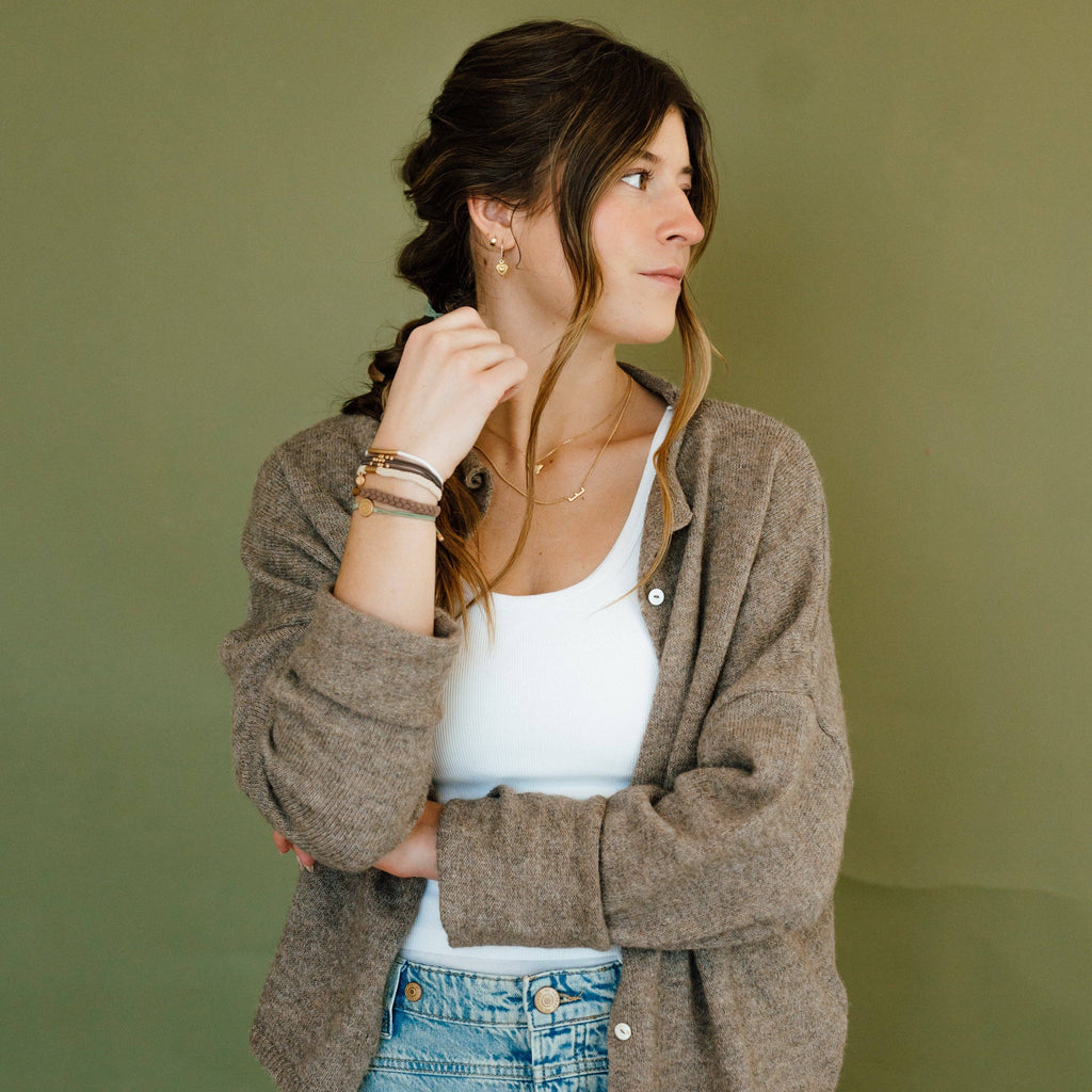 K'Lani- "Climb" Gold Mountain Peak Charm Hair Tie Bracelets