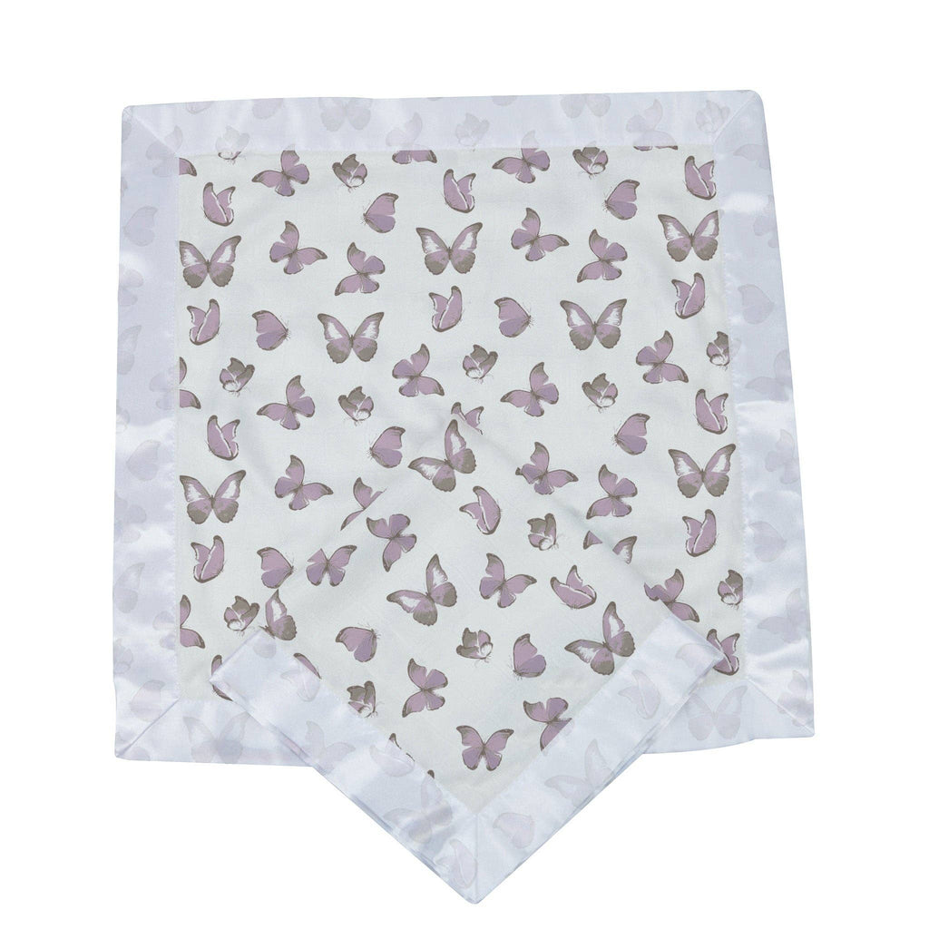Newcastle Classics- Winsome Butterflies Cotton Muslin Security Baby Blankie