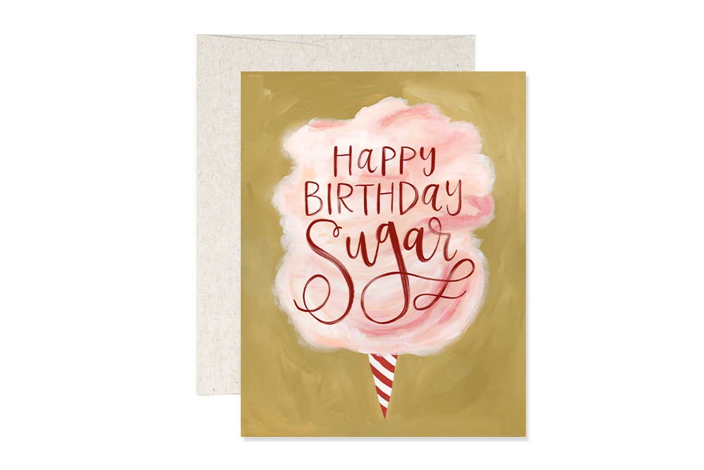 1canoe2- Cotton Candy Birthday Greeting Card