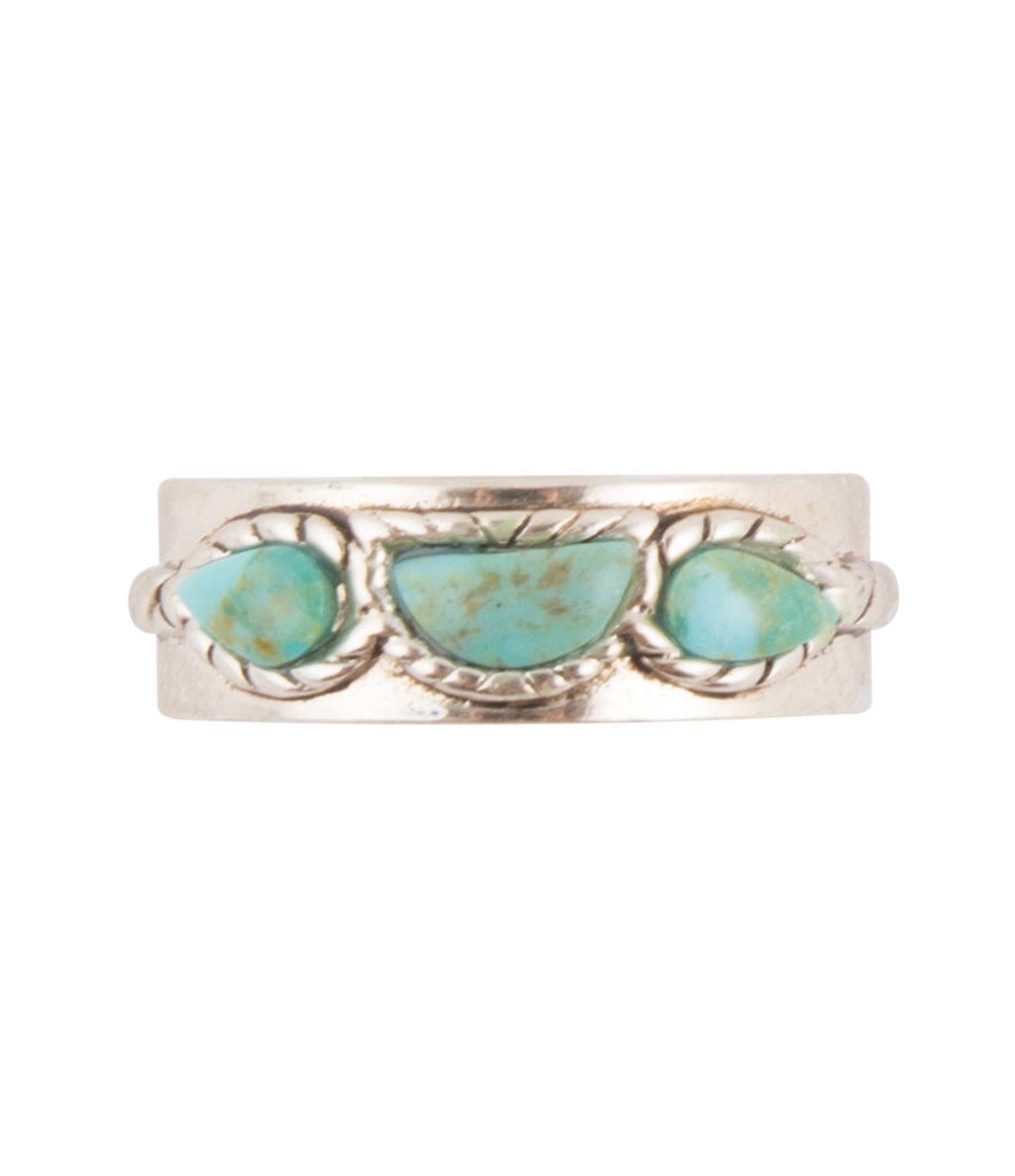 Barse Jewelry- Triple Stone Simplicity Turquoise and Sterling Silver Ring
