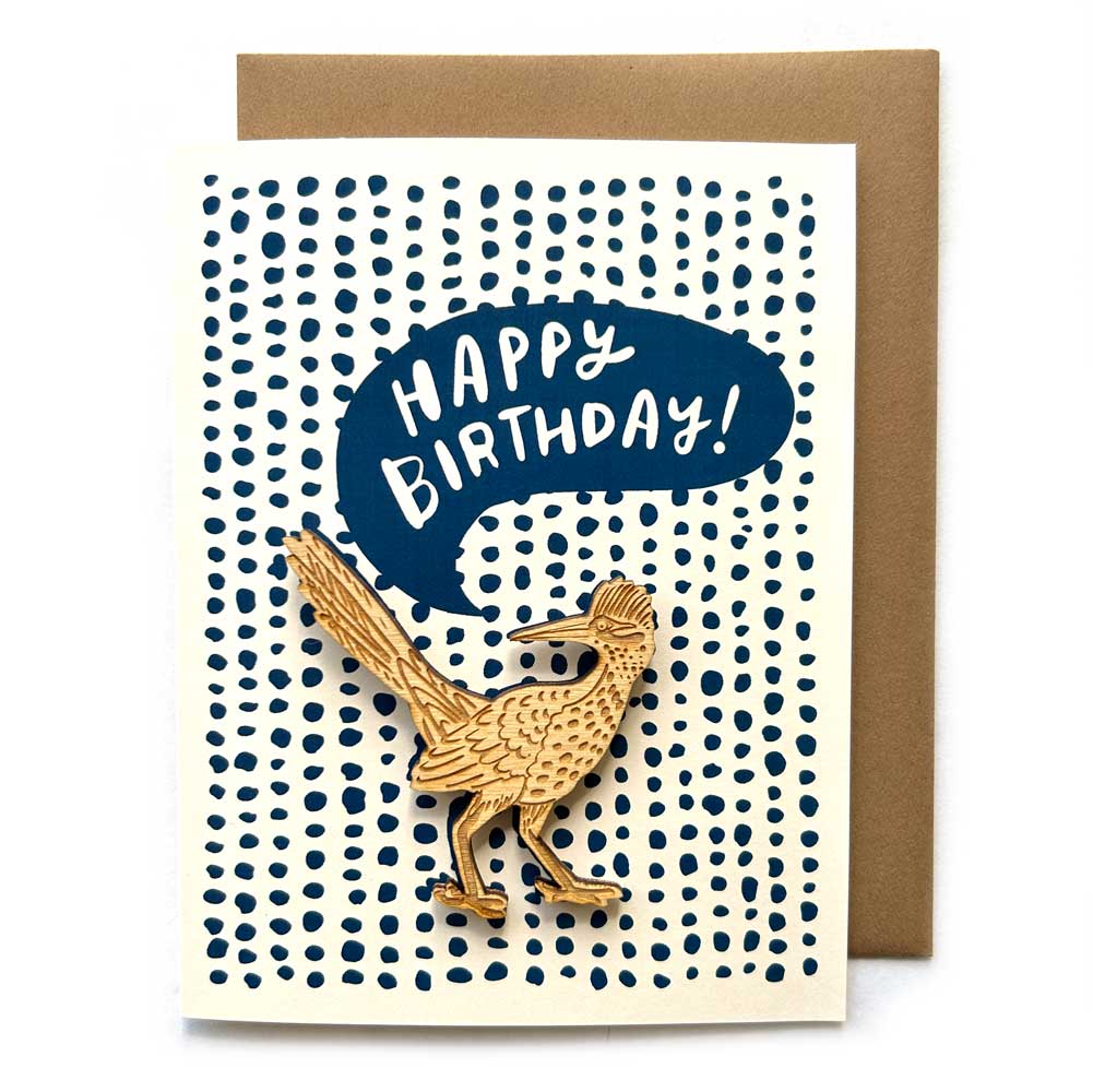 SnowMade- Happy Birthday Roadrunner Magnet w/ Card