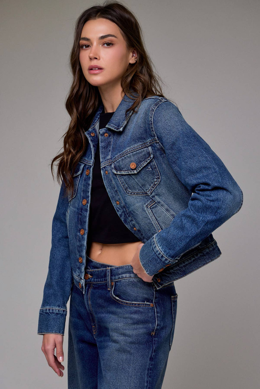 Hidden Jeans- Dark Wash Classic Trucker Jacket