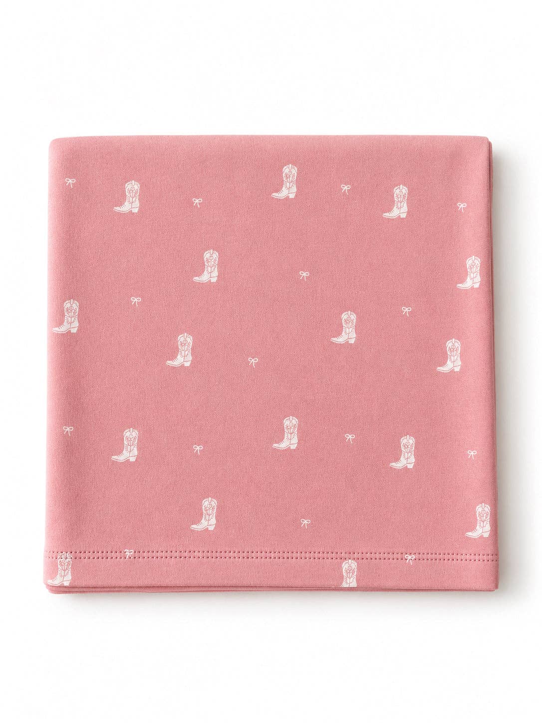 SIIX Collection- Boots & Bows / Organic Cotton Swaddle