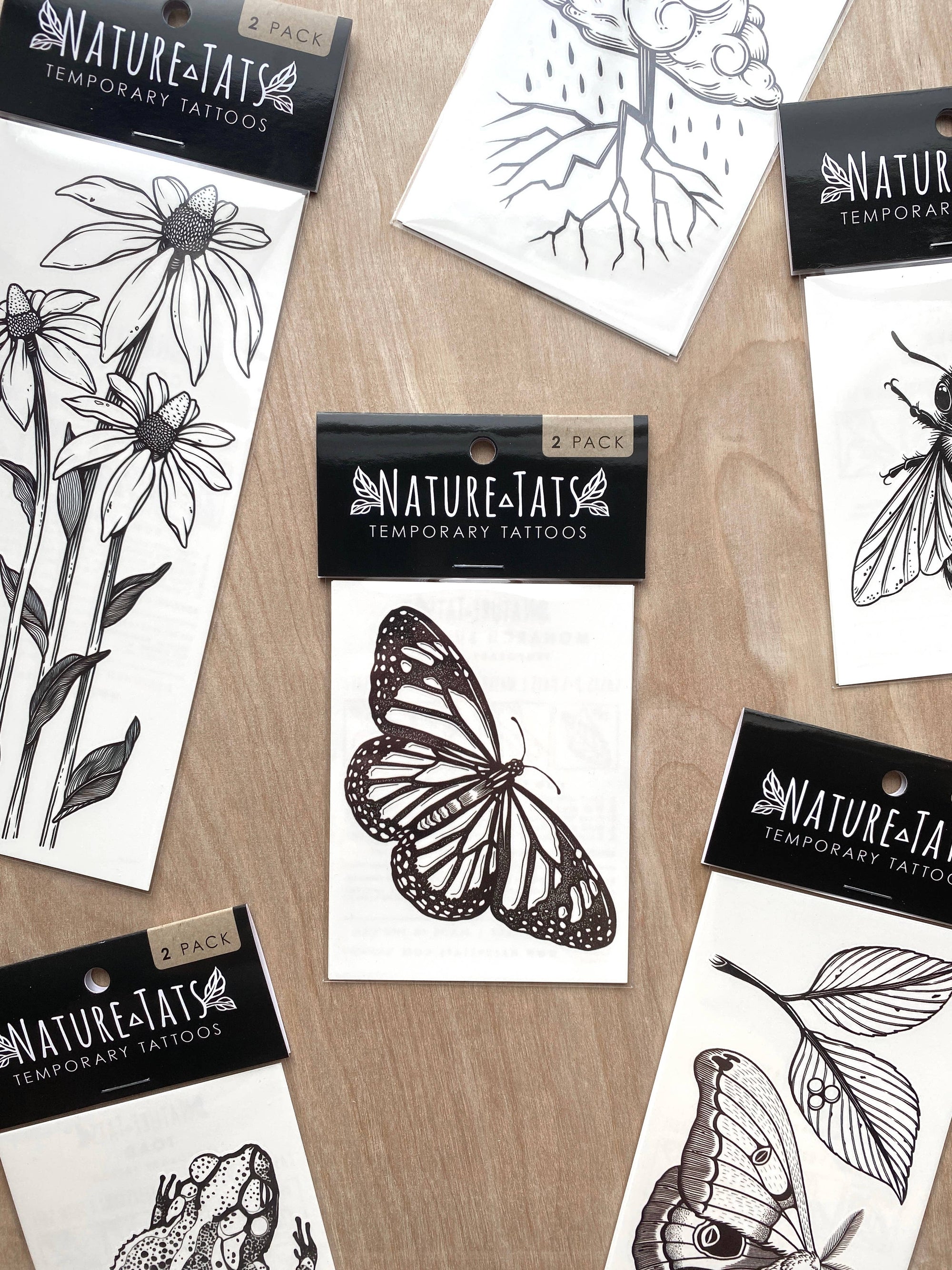 NatureTats - Monarch Butterfly Temporary Tattoo