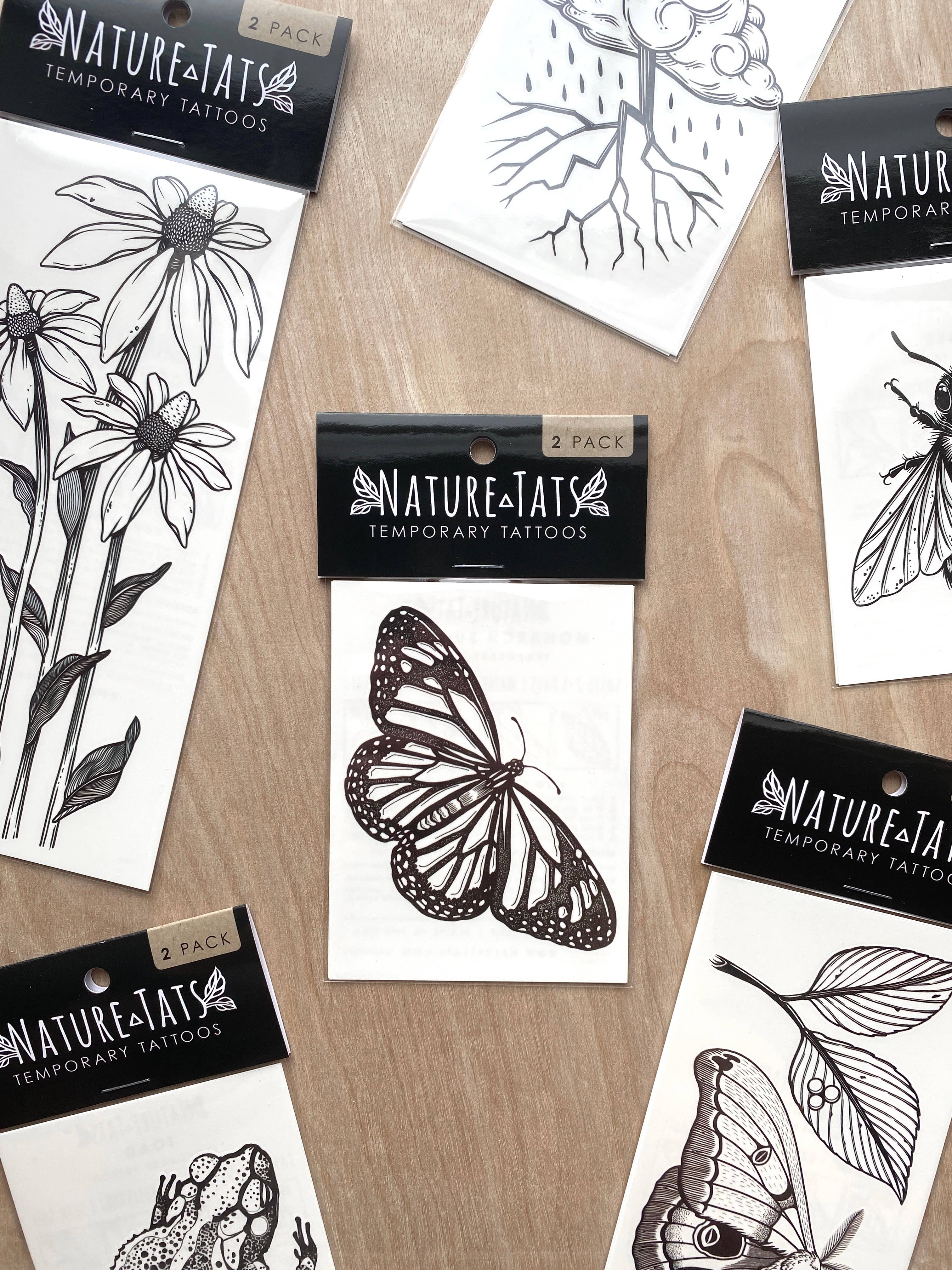 NatureTats - Monarch Butterfly Temporary Tattoo