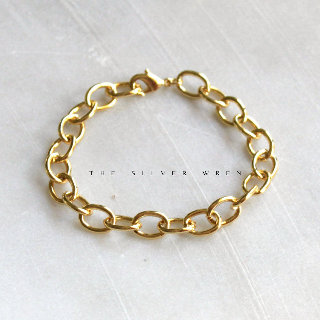 The Silver Wren- Chunky Gold Chain Bracelet