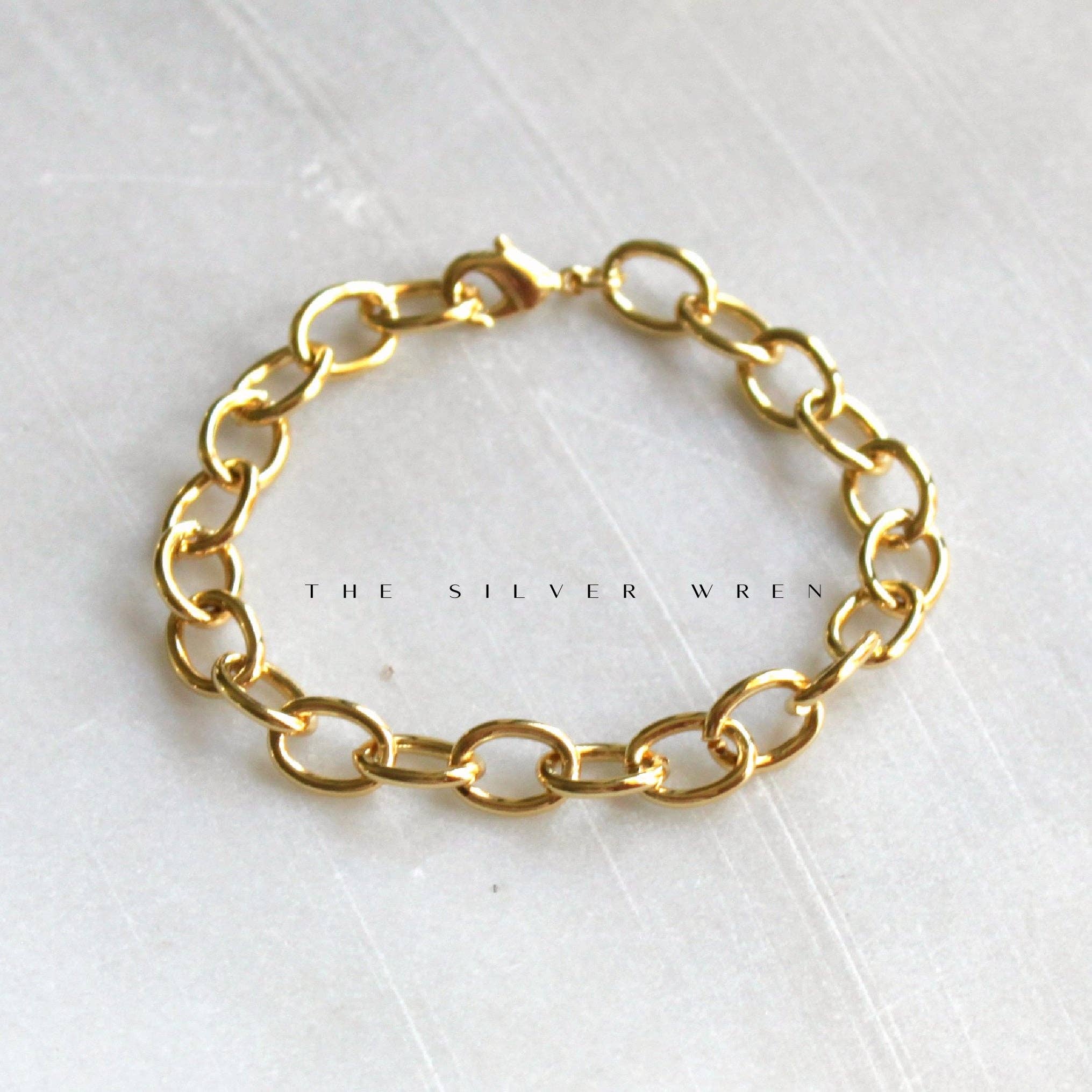 The Silver Wren- Chunky Gold Chain Bracelet