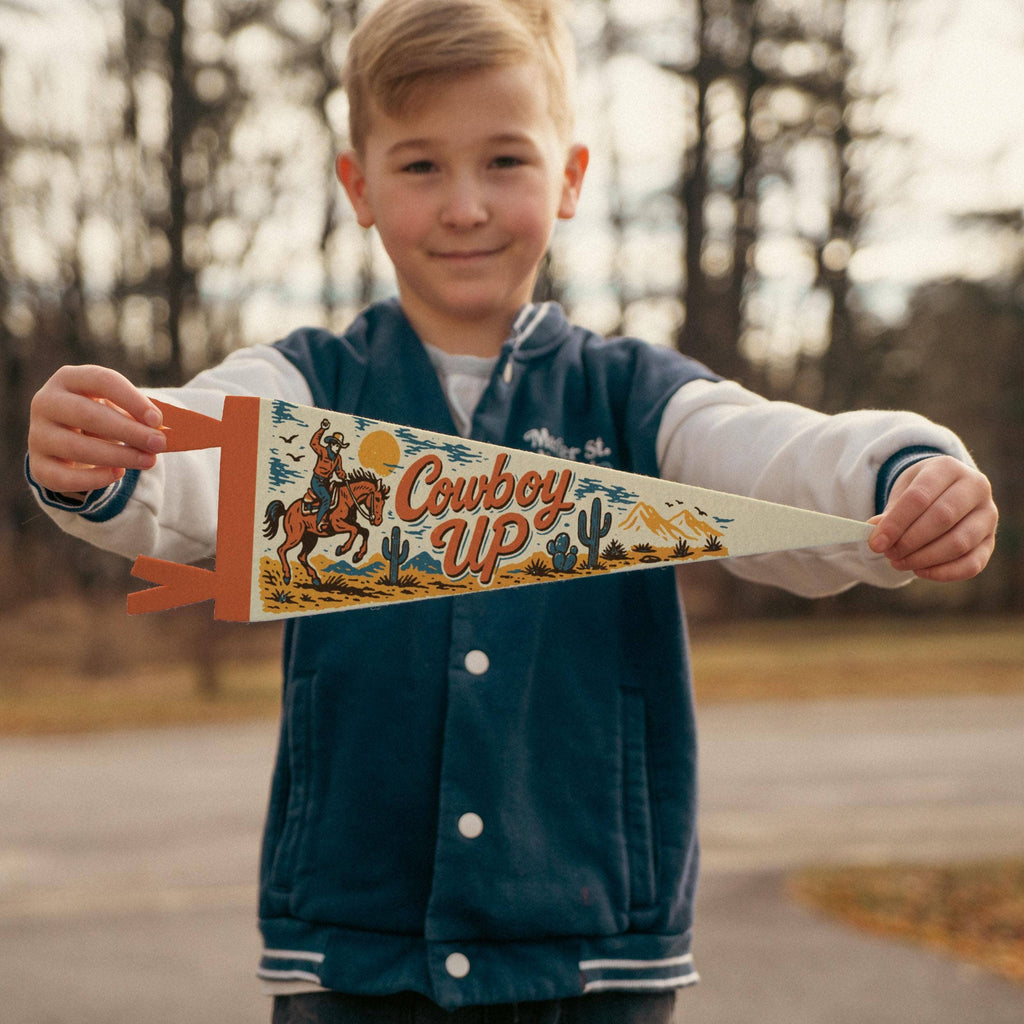 Benoit's Design Co.- Cowboy Up Felt Pennant
