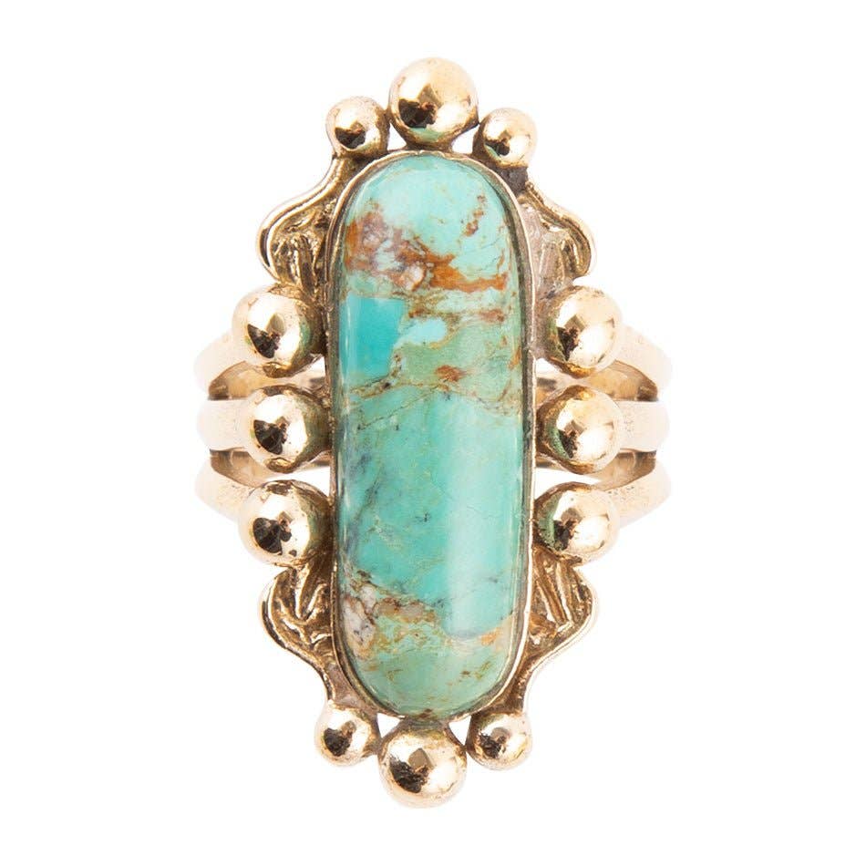 Barse Jewelry- Plateau Turquoise Ring