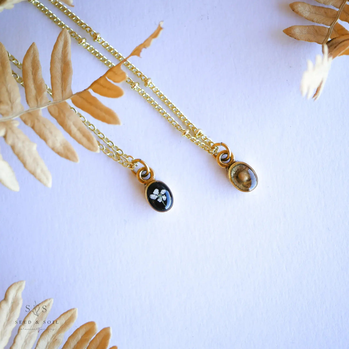 Seed & Soil- Tiny Oval Necklace
