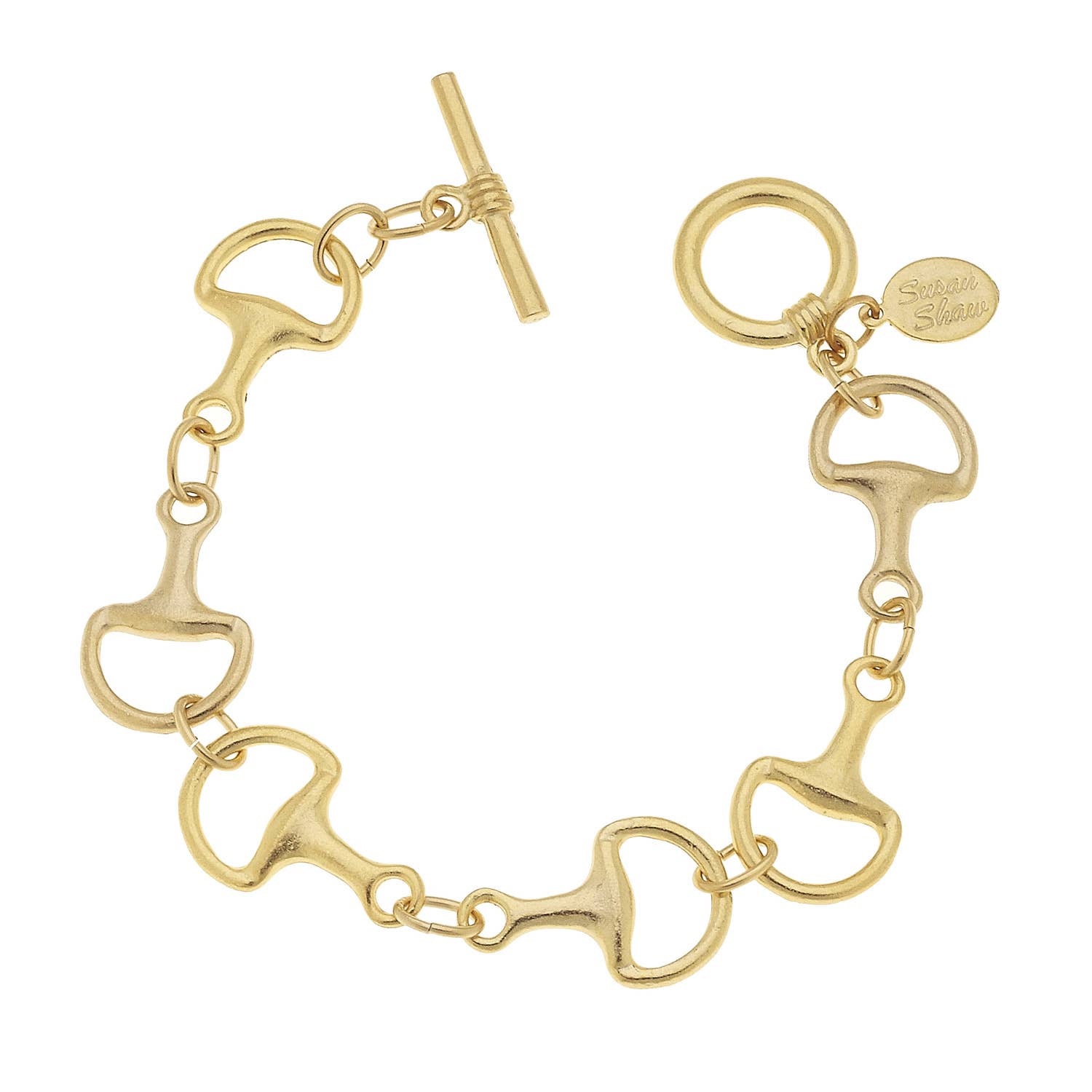 Susan Shaw- Gold Horse Bit Bracelet