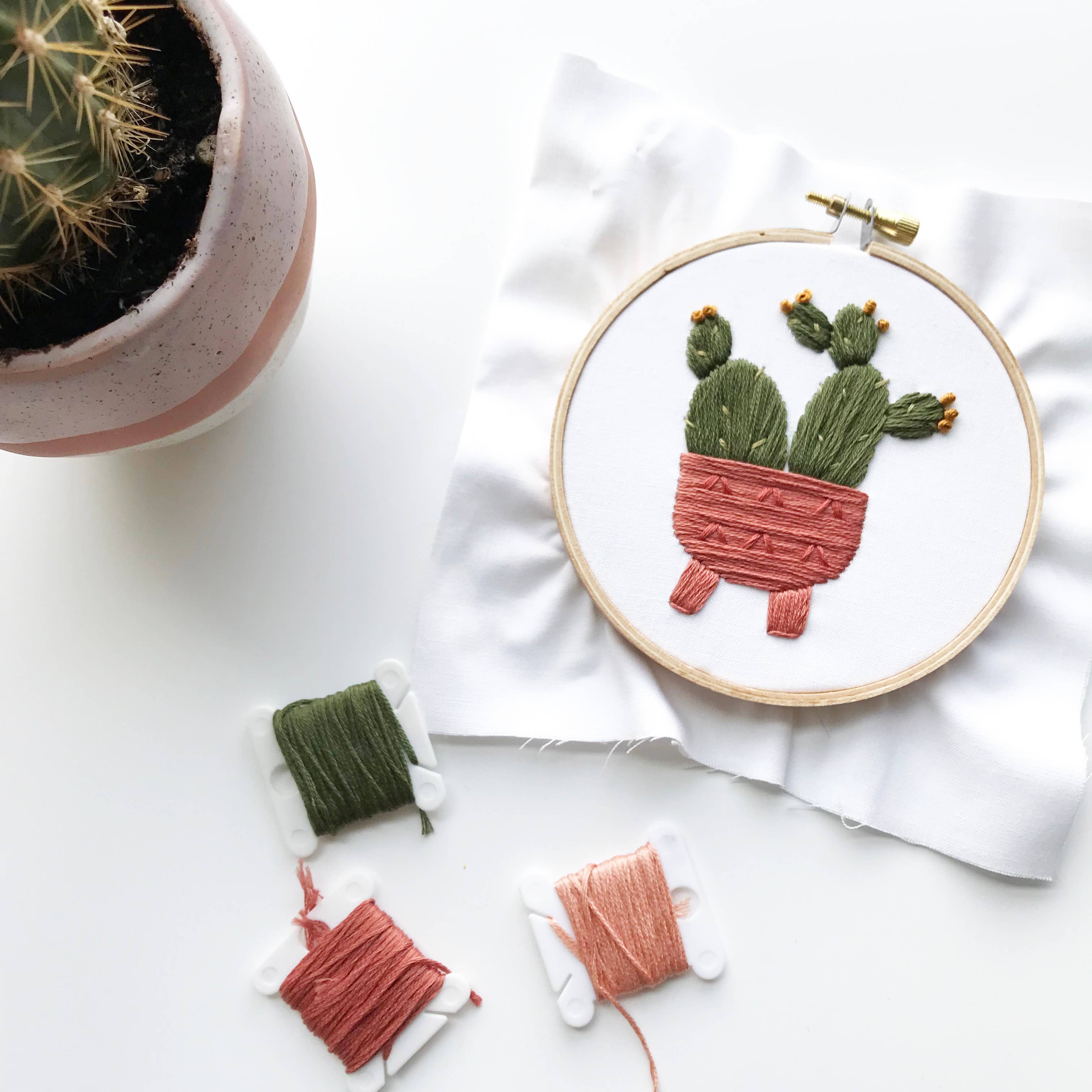 Urbann Nest- Cactus Embroidery Kit