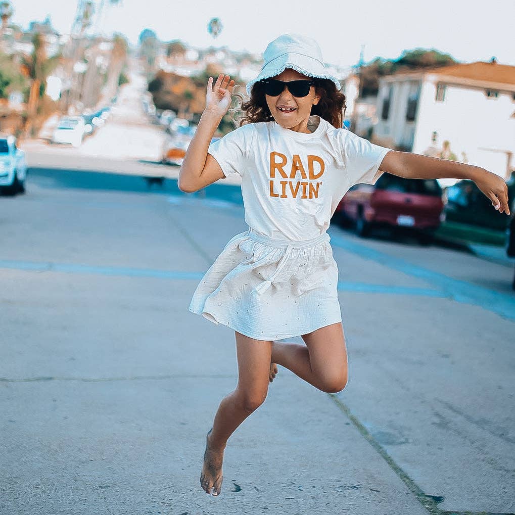 Minimalist Folk Co.- Rad Livin'  in caramel   | Kids Tee