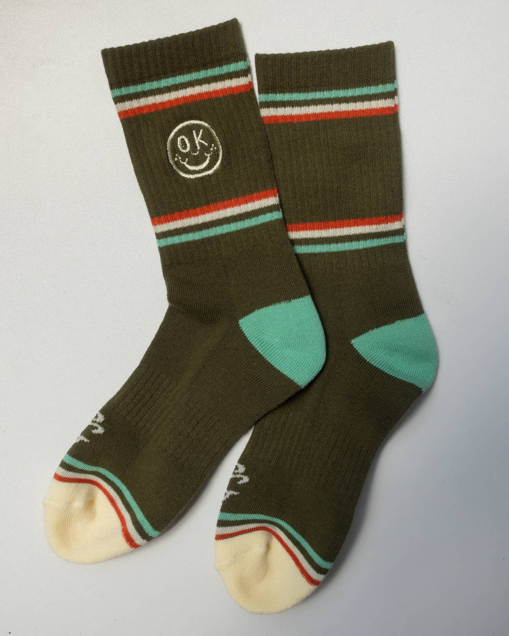 Shop Good- A-OK Smiley Embroidered Socks