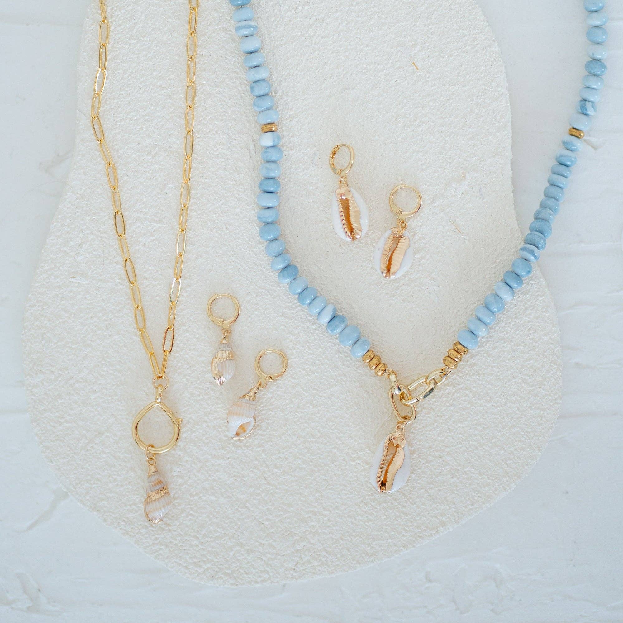 Reva Grey - Spiral Shell Earring
