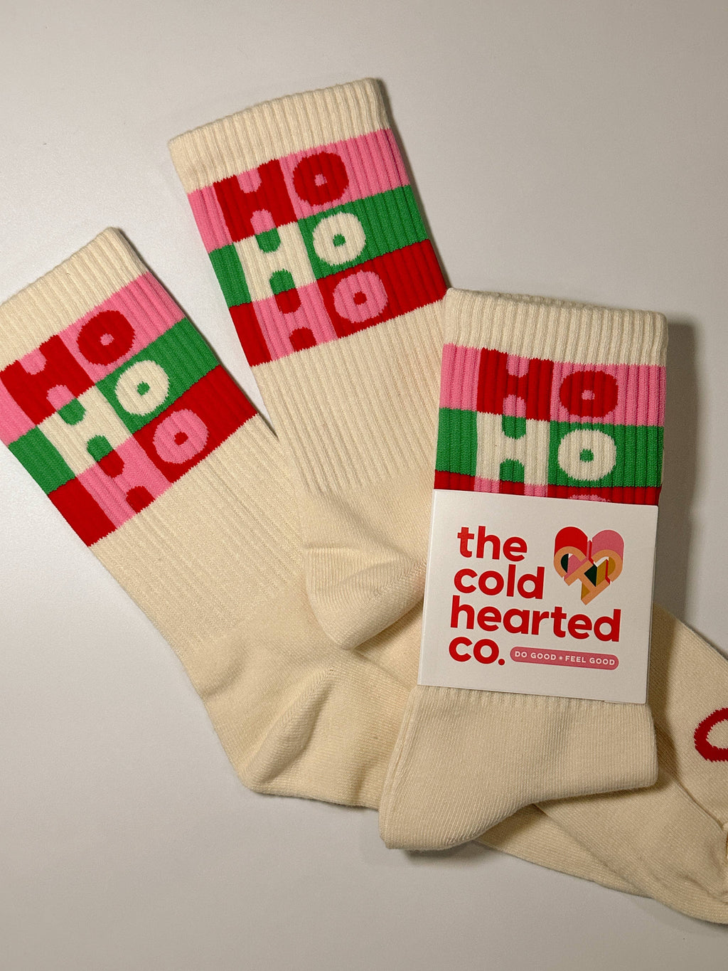 Cold Hearted Collective- Funny Ho Ho Ho Christmas Crew Socks
