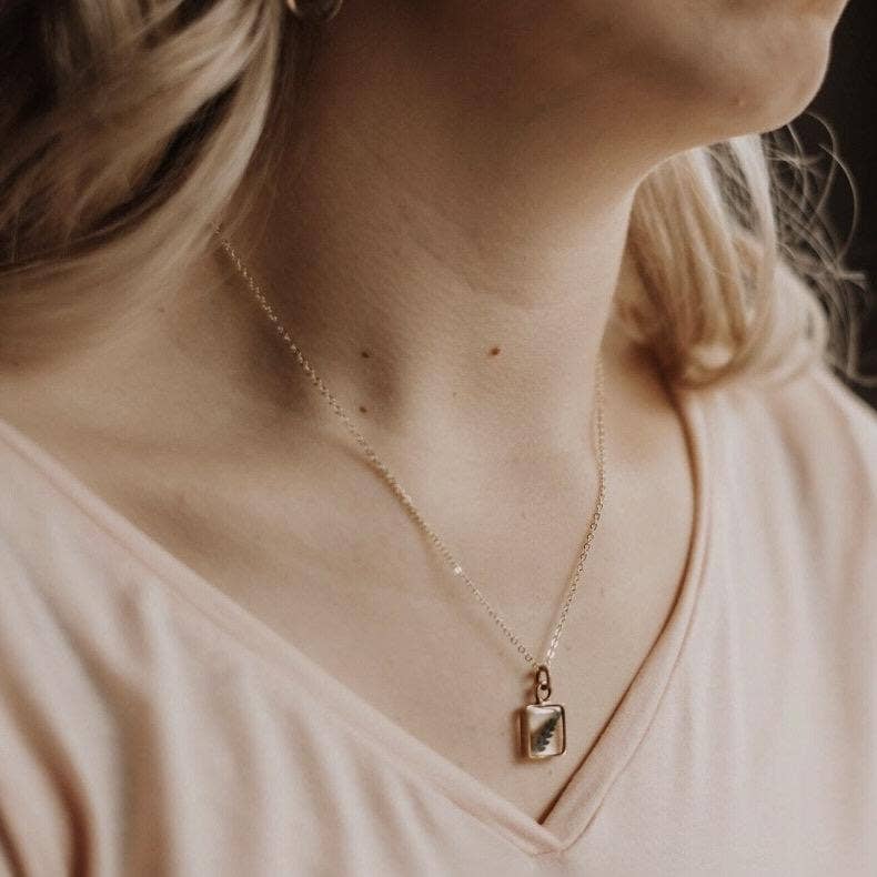 Seed & Soil- Small Square Pendant