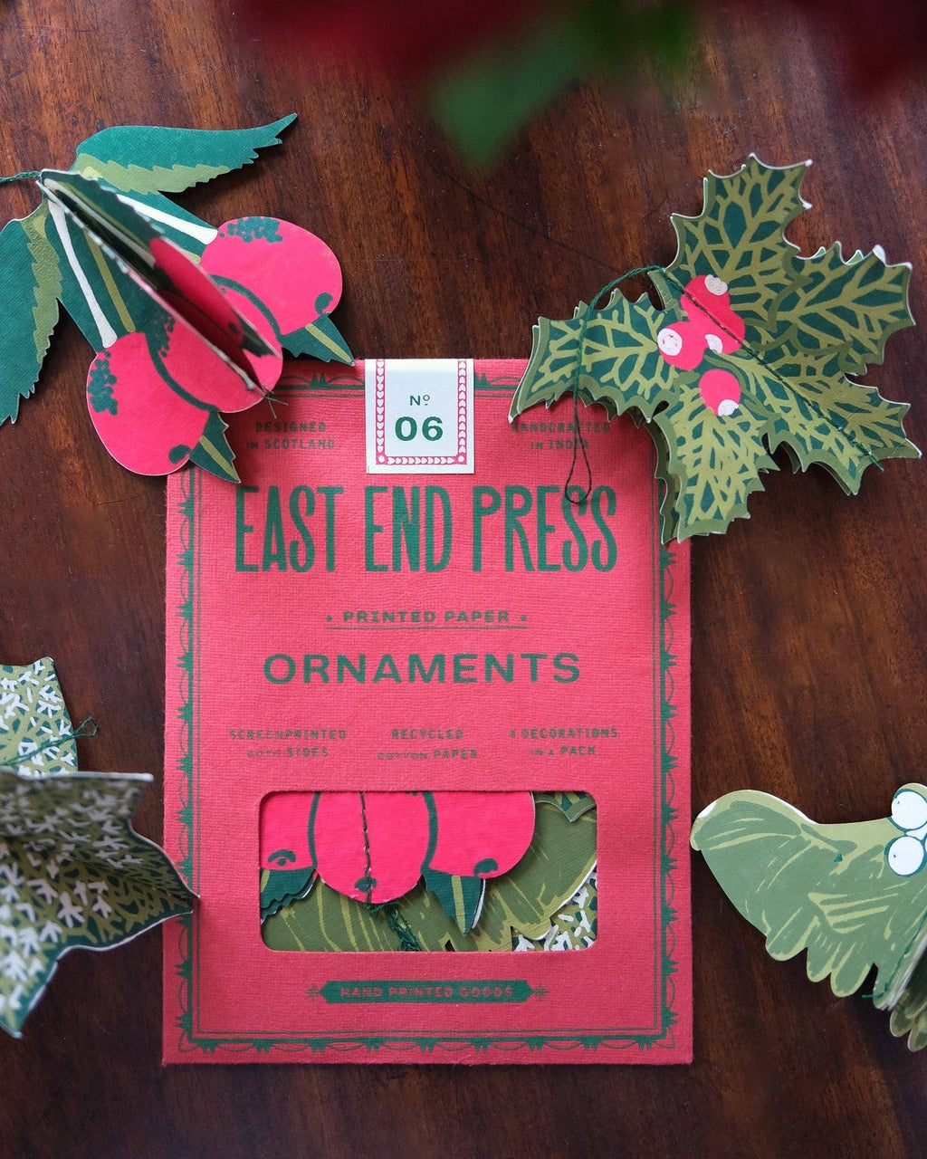 East End Press- Festive Foliage Paper Ornaments