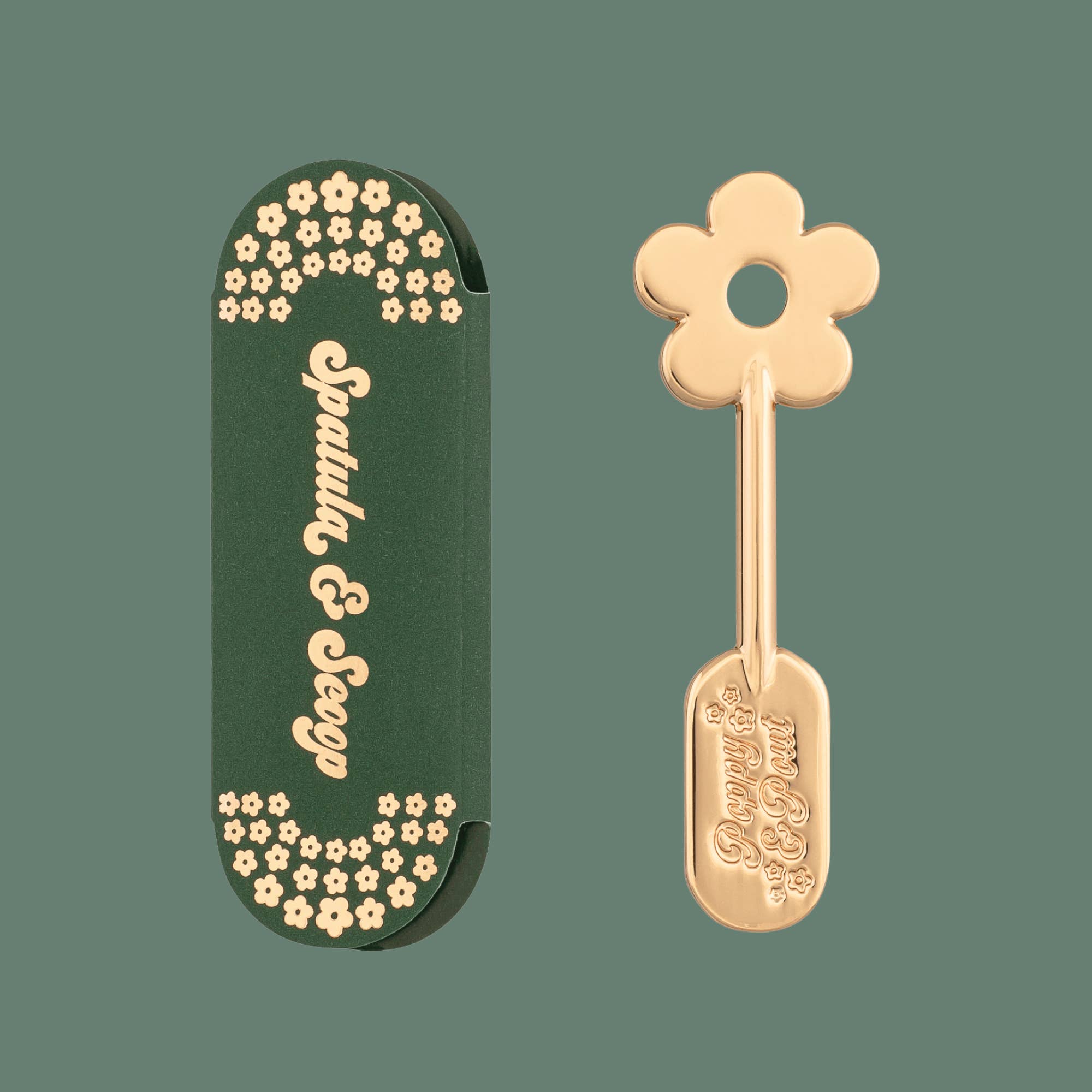 Poppy & Pout- Lip Care Spatula, Gold Daisy