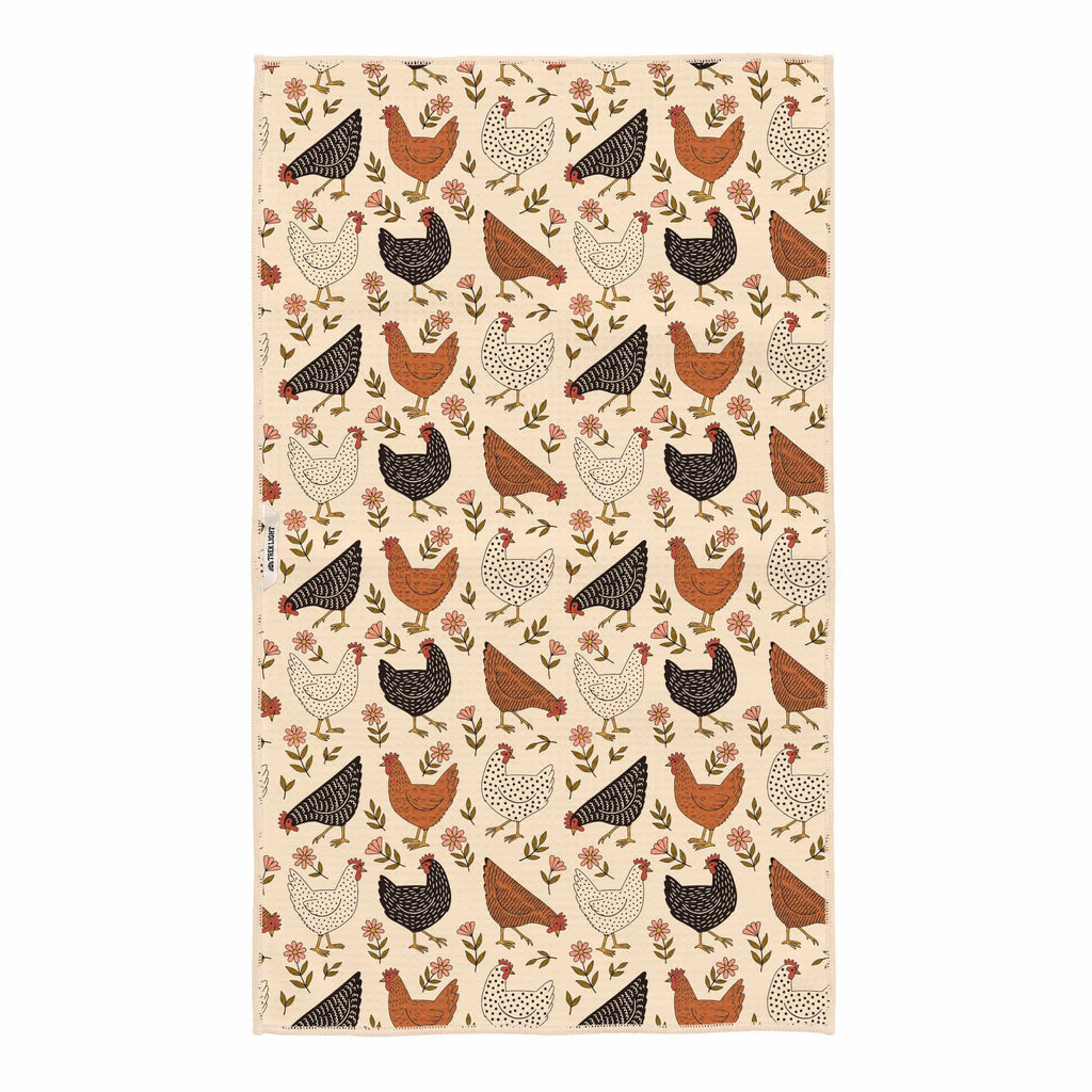 Trek Light- Kitchen Tea Towel Quick Dry | Farmhouse Chicken