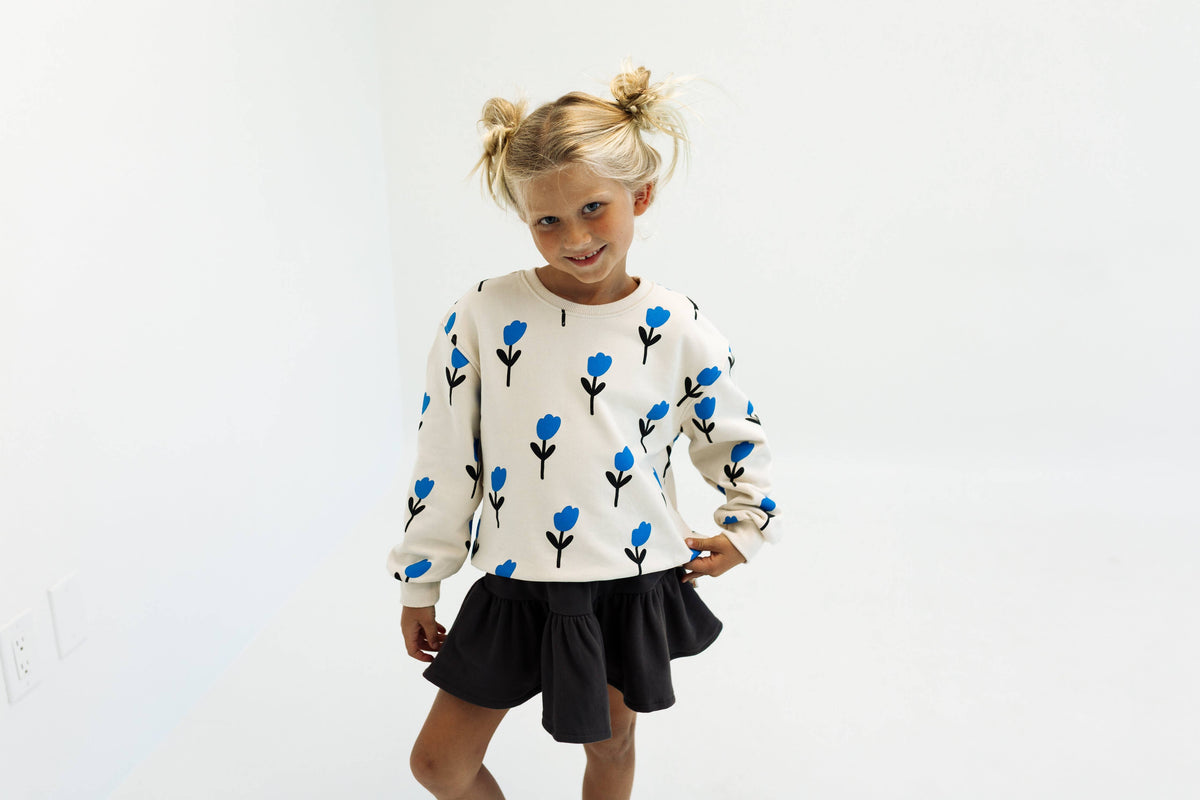 Minimalist Folk Co.- TULIPS | oversized pullover | KIDS