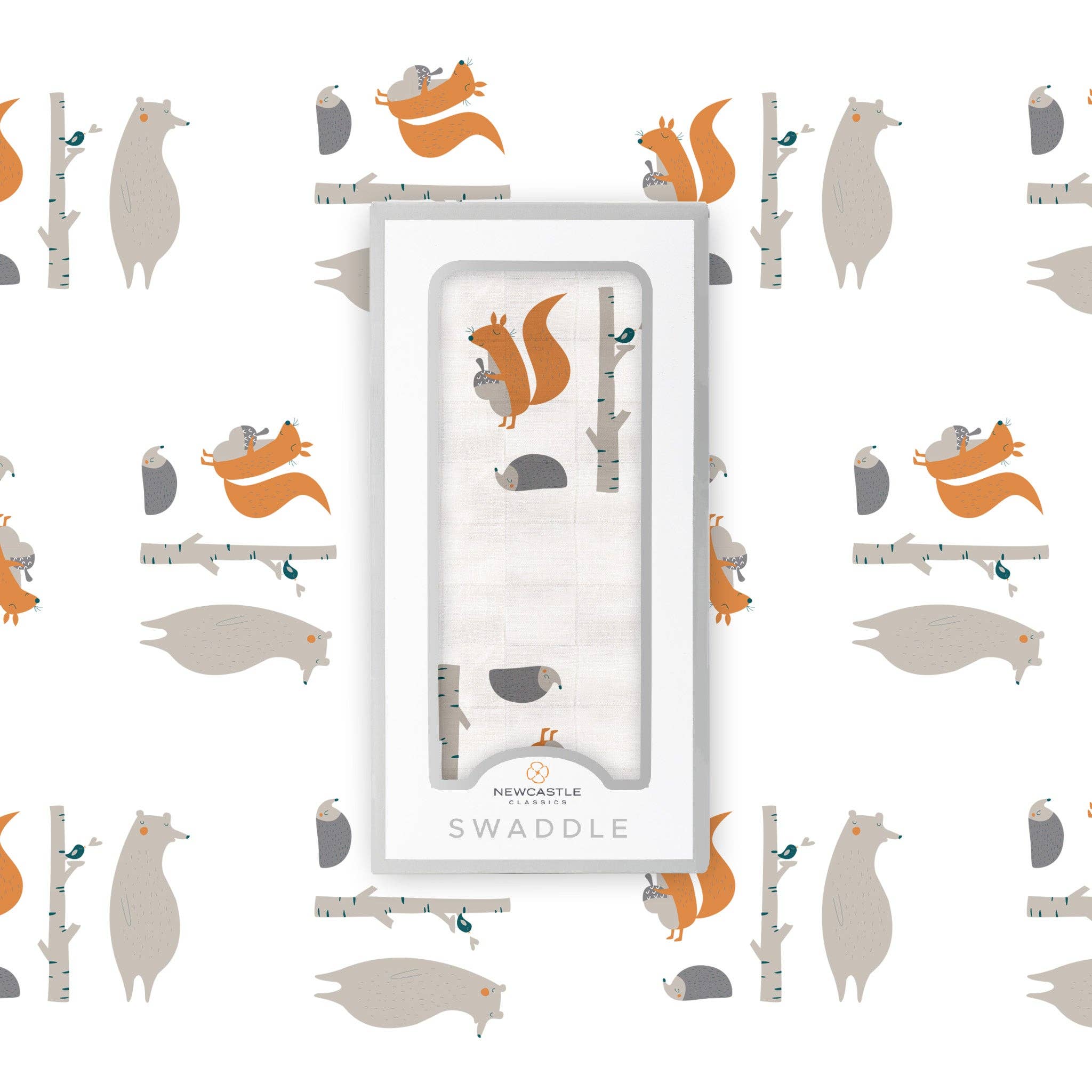 Newcastle Classics- Forest Friends Cotton Muslin Swaddle
