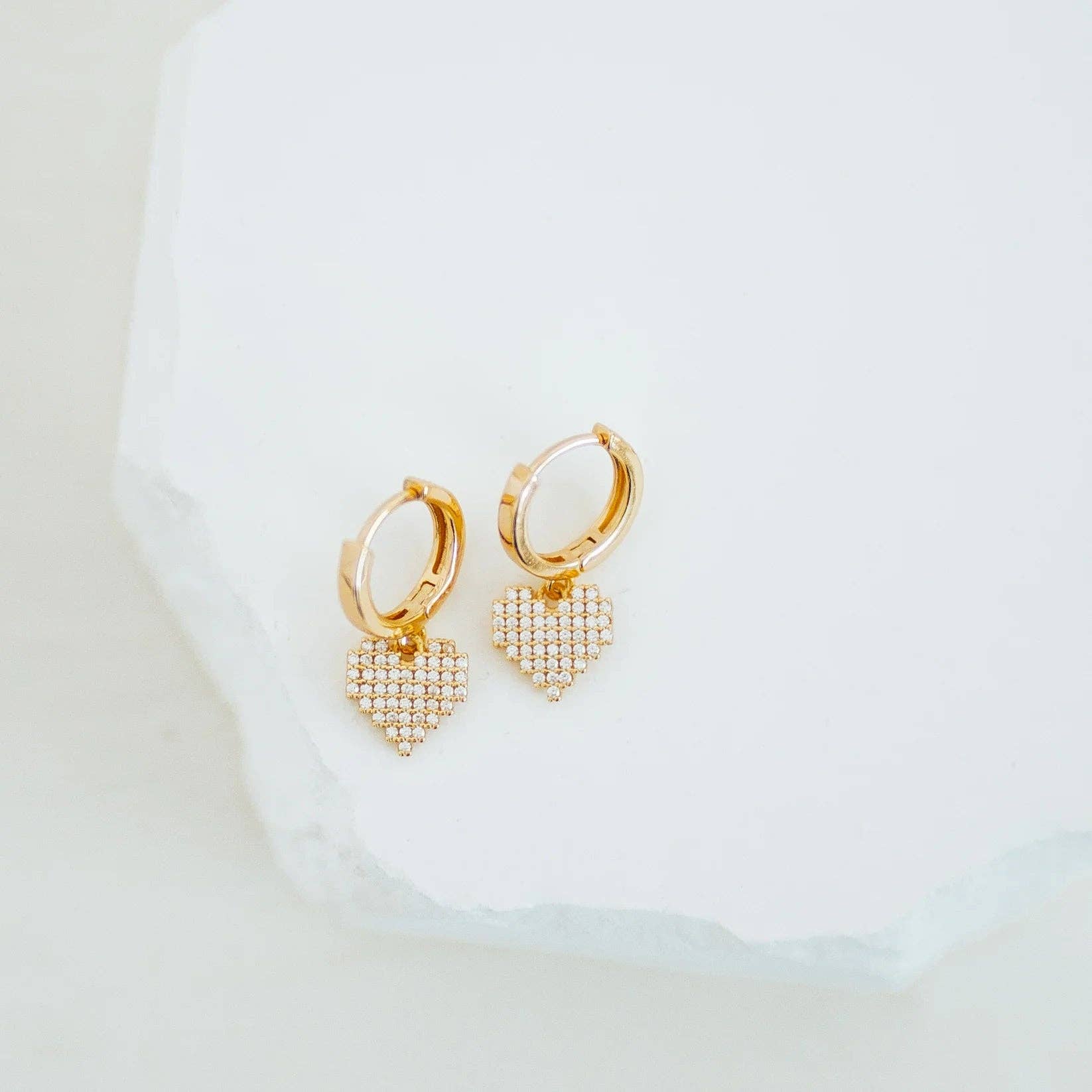 Reva Grey- Heart Drop Earring