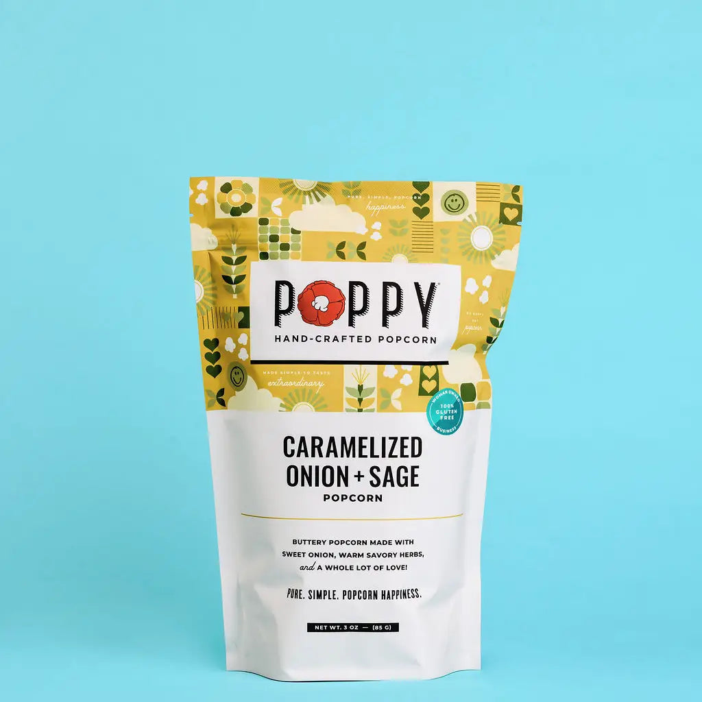 Poppy Popcorn- Caramelized Onion + Sage