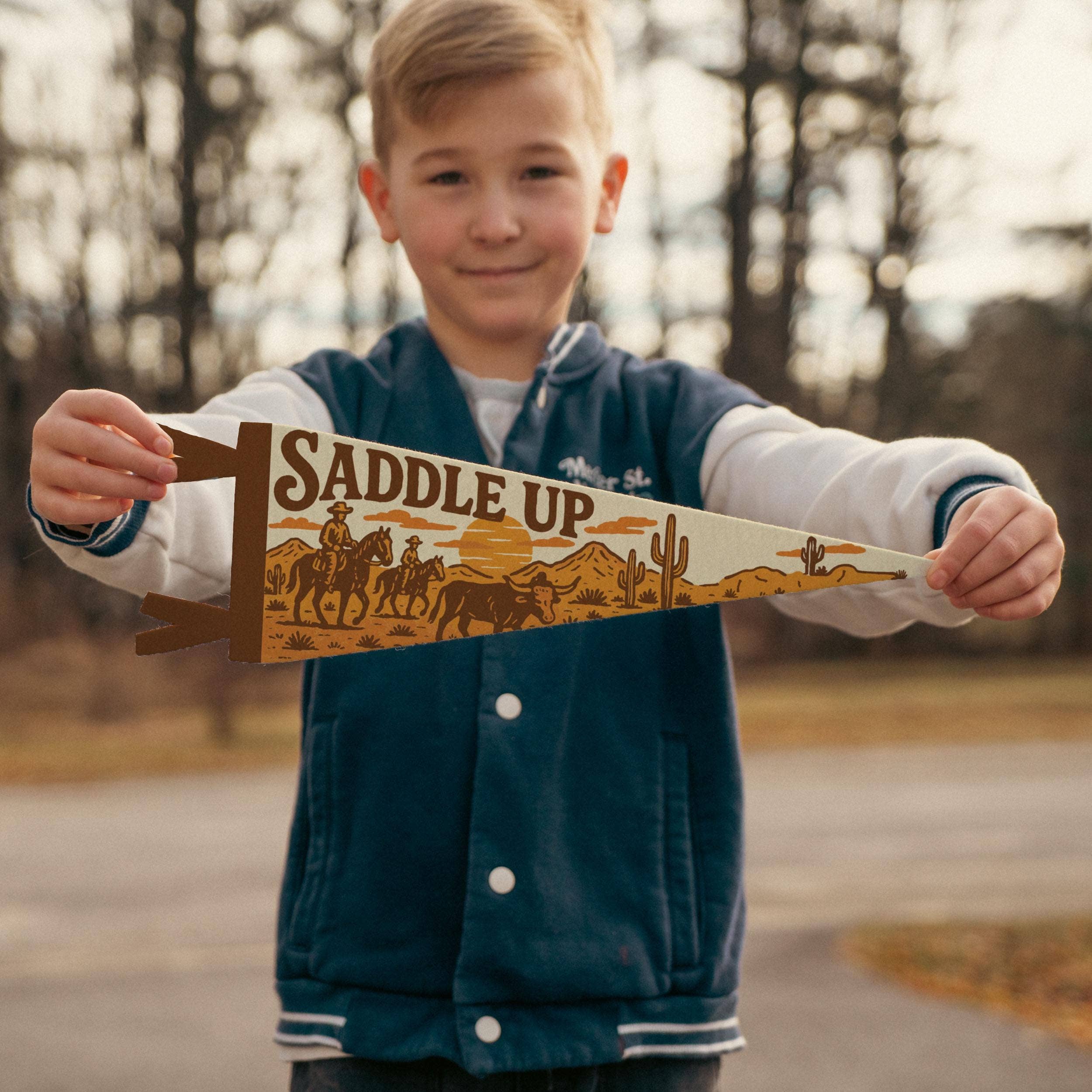 Benoit's Design Co.- Saddle Up Felt Pennant