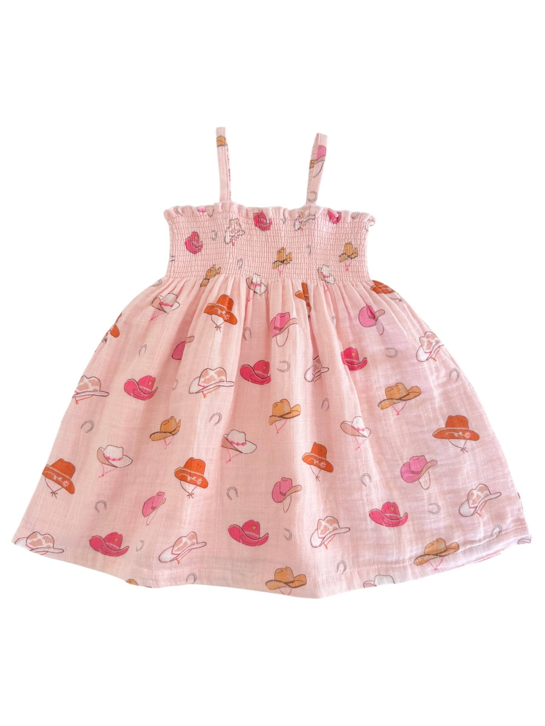 SIIX Collection- Western Pink / Muslin Smocked Tube Dress